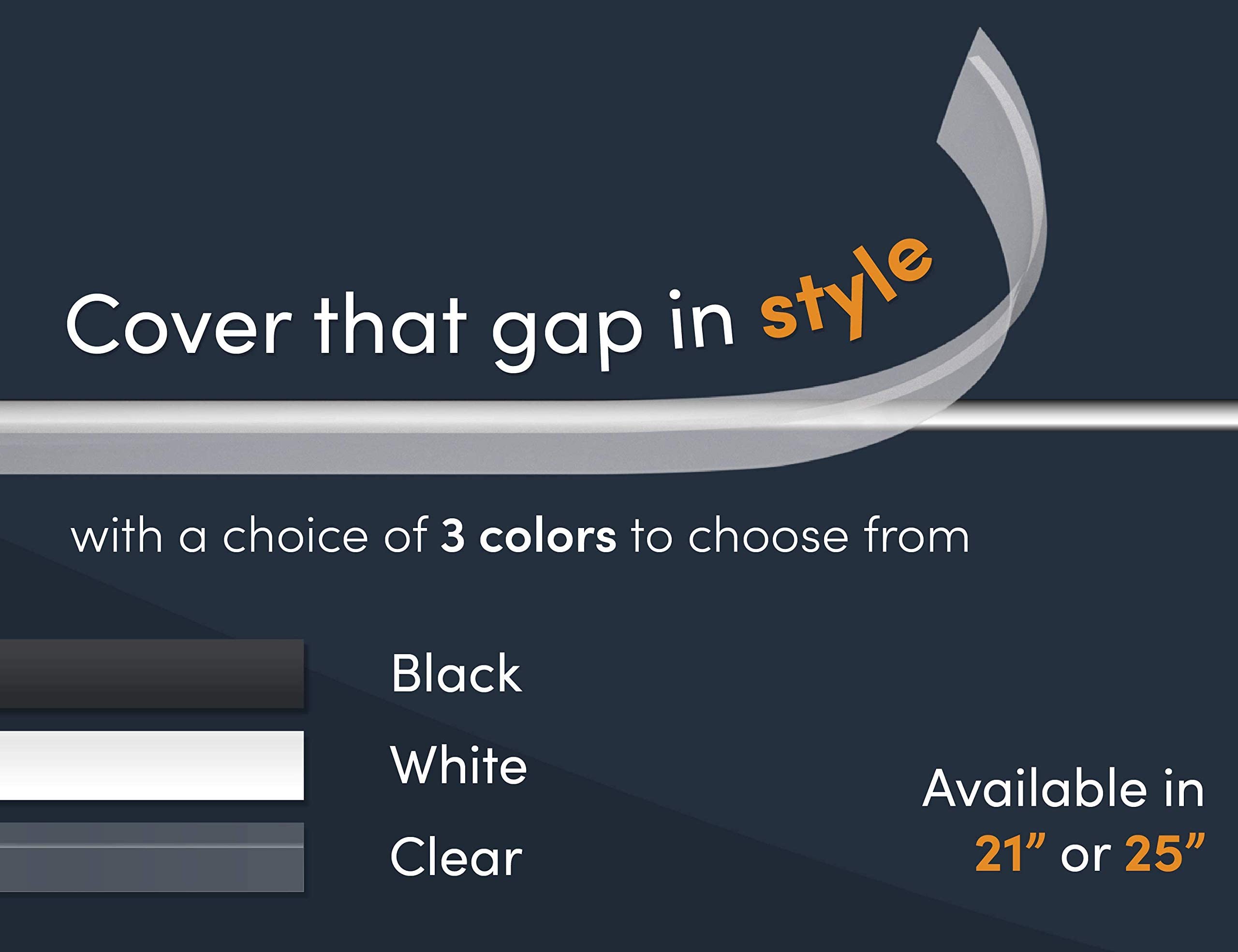 ZIBUYU Silicone Stove Gap Covers for Kitchen Counters with Insert Sheet | 21 in Heat Resistant White Filler