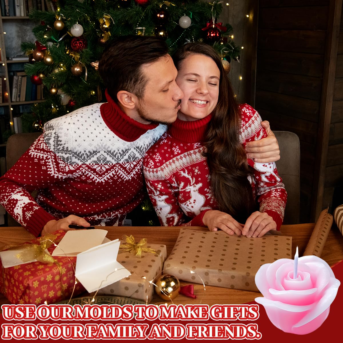 ZIBUYU Rose Flower Silicone Mould for Candle Soap and Resin Crafts | Flexible Food‑Safe Design