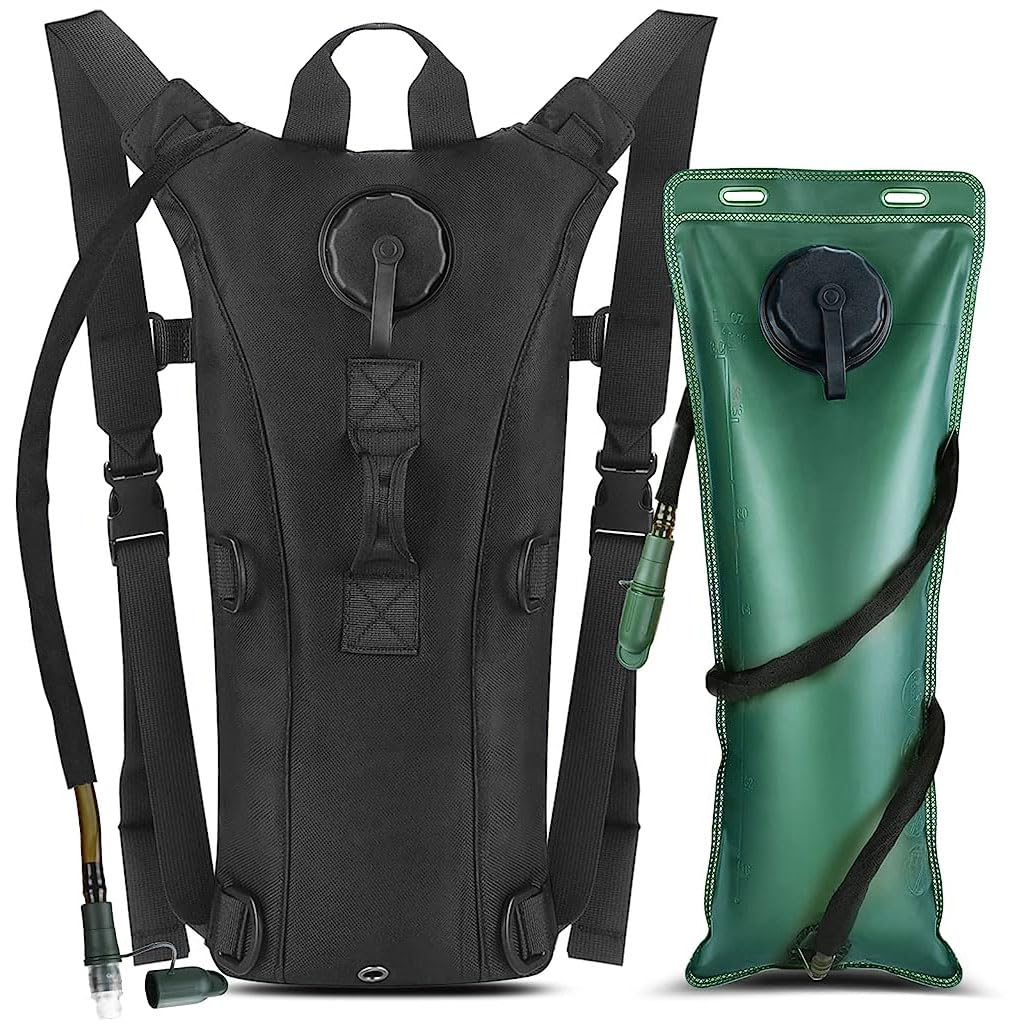 Proberos Hydration Backpack for Hiking and Biking with 3L Bladder featuring Leak Proof Valve and Oxford Nylon Build