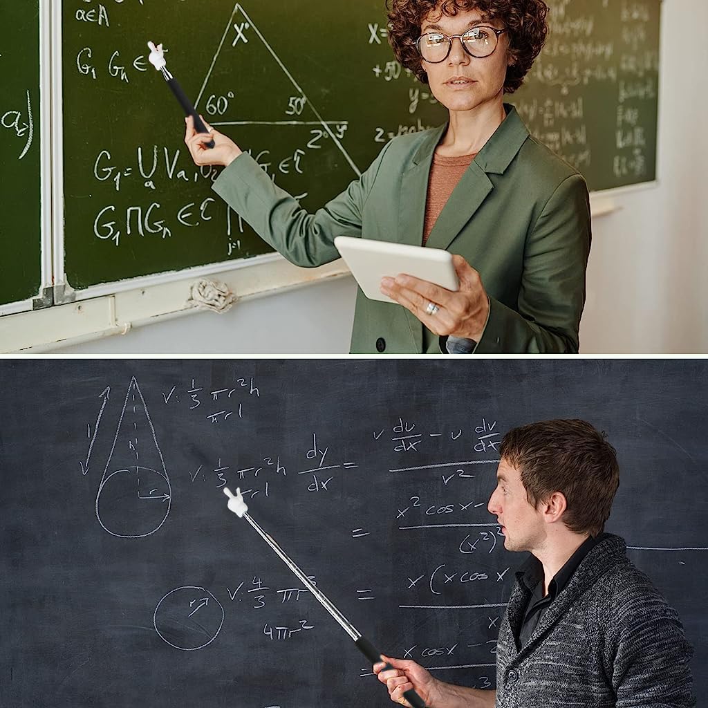 Climberty Telescopic Teachers Pointer for Classroom Use with 6.7–21.7 in Retractable Design and Silicone Handle