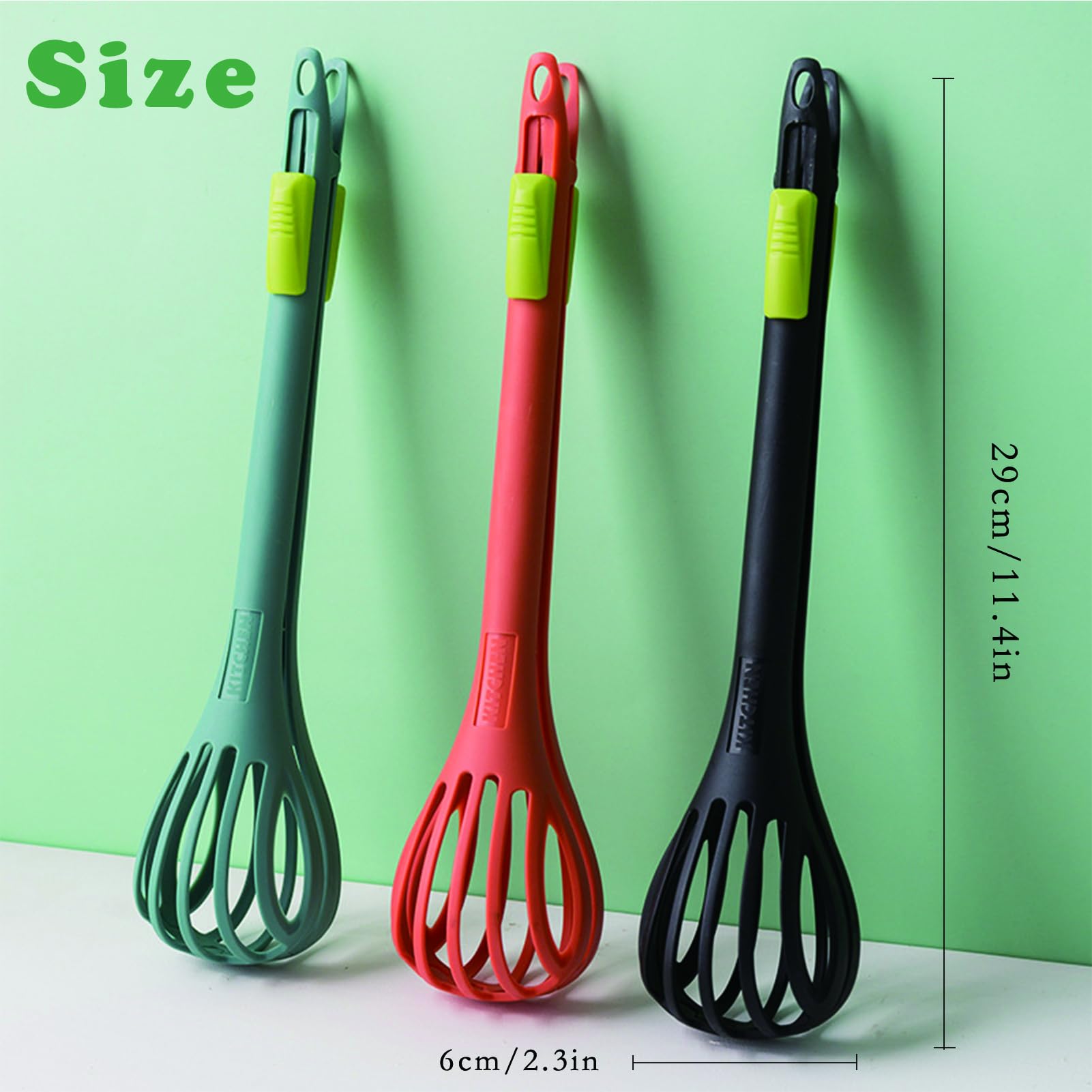 Supvox Kitchen Whisk 2 in 1 for Mixing and Serving featuring Long Handle Lock | Food Grade & Heat Resistant