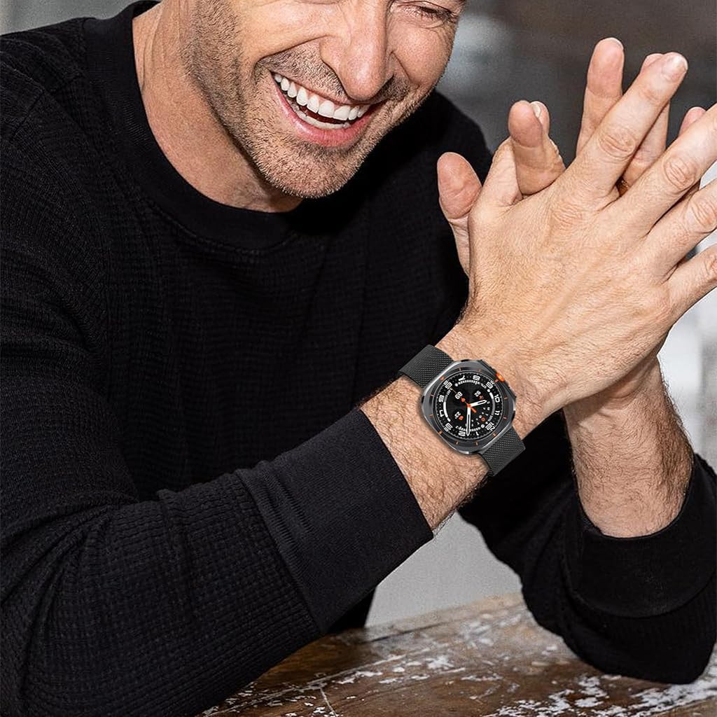 ZORBES Stainless Steel Mesh Magnetic Watch Band for Samsung Galaxy Watch7 Ultra 47mm featuring Adjustable Magnetic Clasp | Unisex Fashion Strap