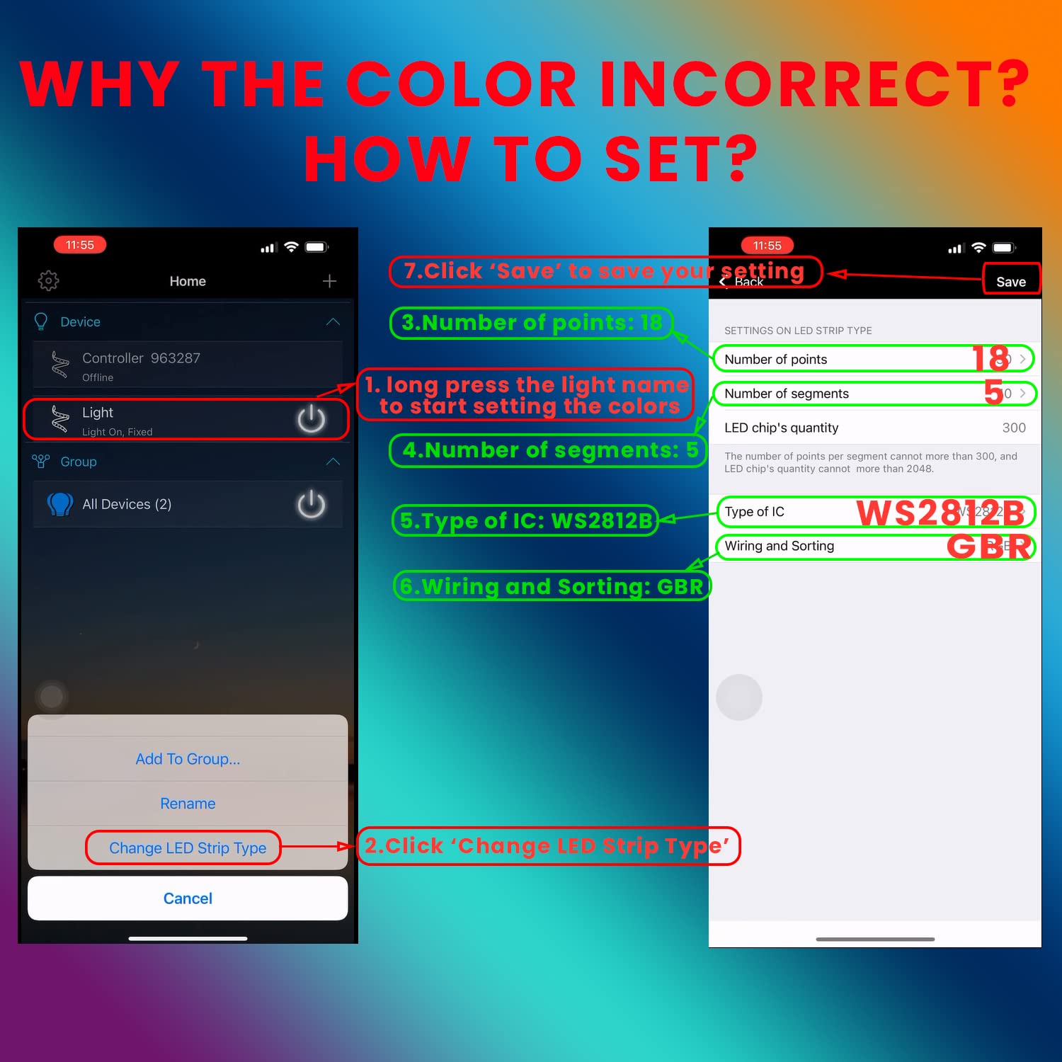 ELEPHANTBOAT RGBIC LED Strip Lights for Home Decoration with Music Sync and WiFi App Control 5M