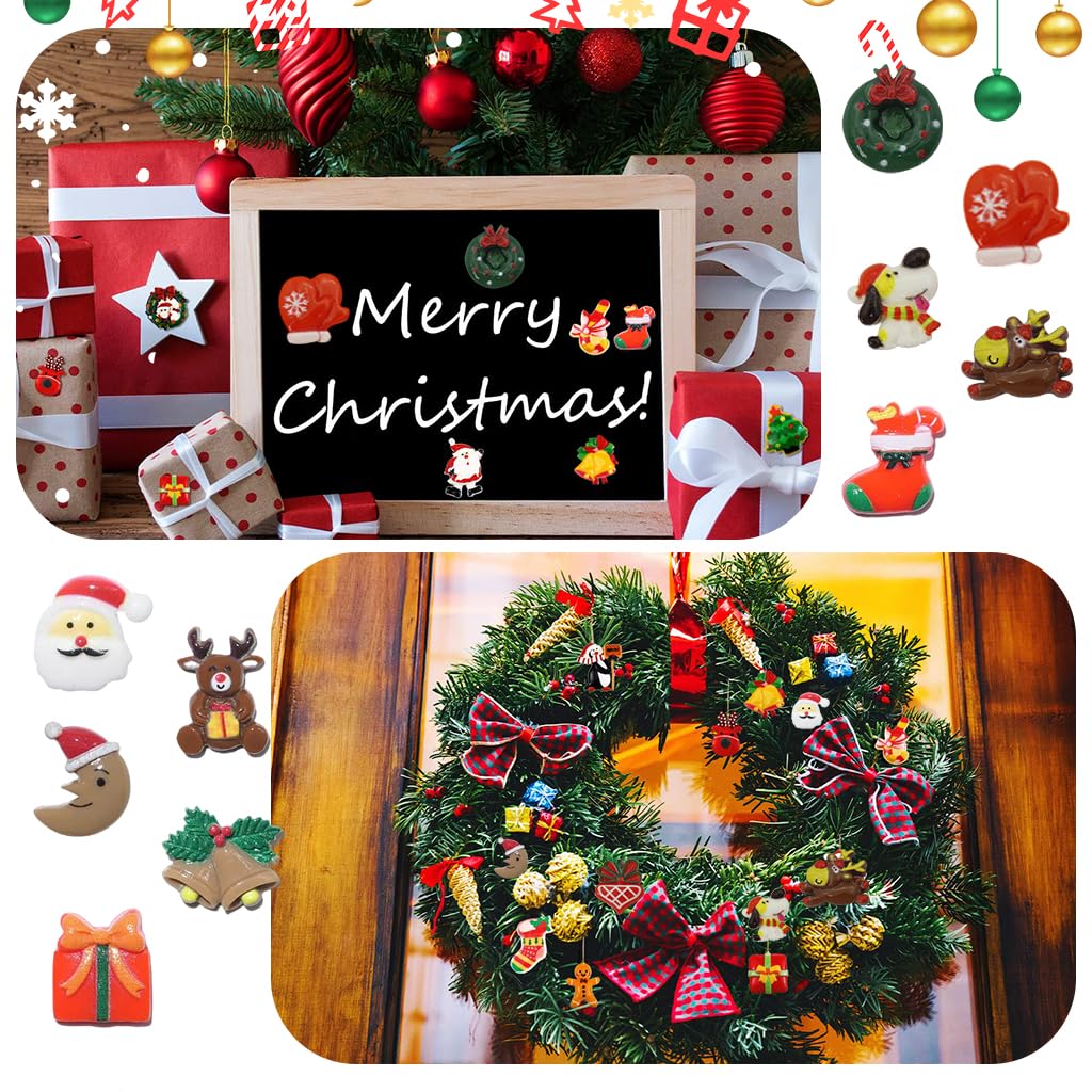 Venzina Christmas Resin Charms for Home Decor featuring 100 Mini Flatback Ornaments | DIY Crafts