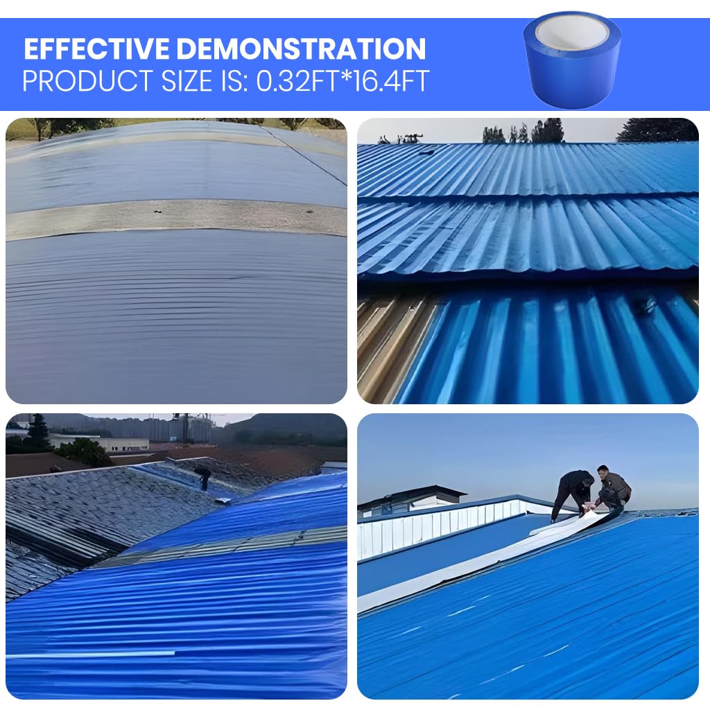 Serplex Roof Repair and Sealant Tape for Roofs and Gutters 10cm x 5m featuring UV Resistant Waterproof Adhesive | Easy Peel and Stick Outdoor Leak Stopper