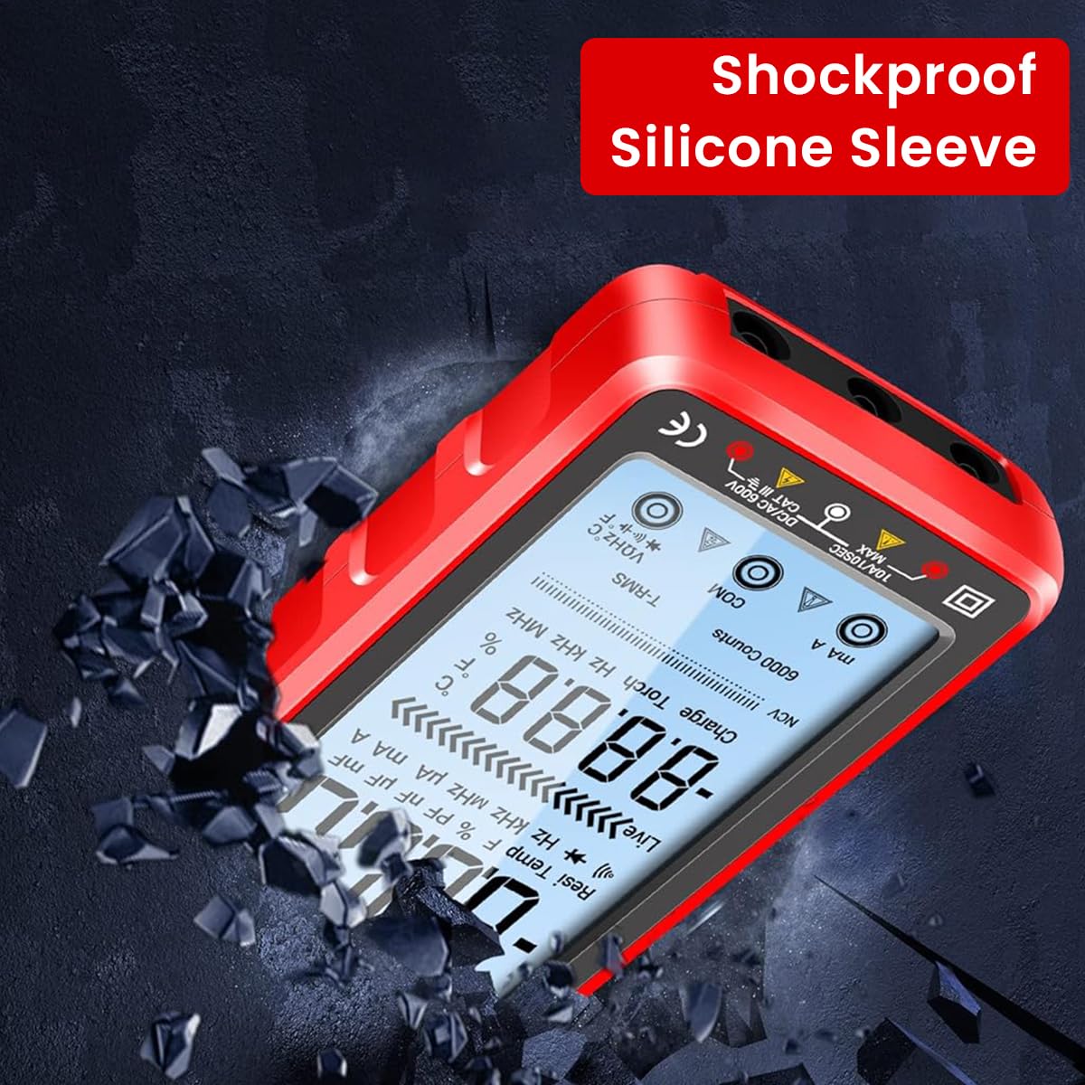 Serplex Digital Multimeter for Home and Auto Use with 6000 Counts & Non Contact Voltage | USB Rechargeable