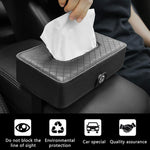STHIRA® Car Tissue Holder, PU Leather Tissue Paper Holder for Car Backseat Tissue Paper Organizer Box Universal Car Tissue Paper Box with Quick Release Buckle Car Accessories Interior