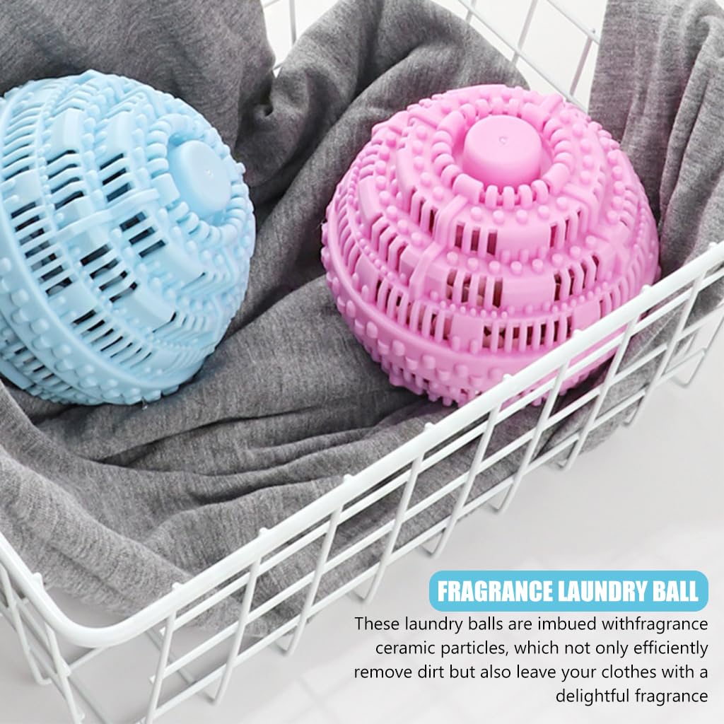 HASTHIP Laundry Balls for Washing Machine with Fragrance Ceramic Particles and TPR Material | 2 Pcs Reusable Eco-Friendly Design for 2000 Washings
