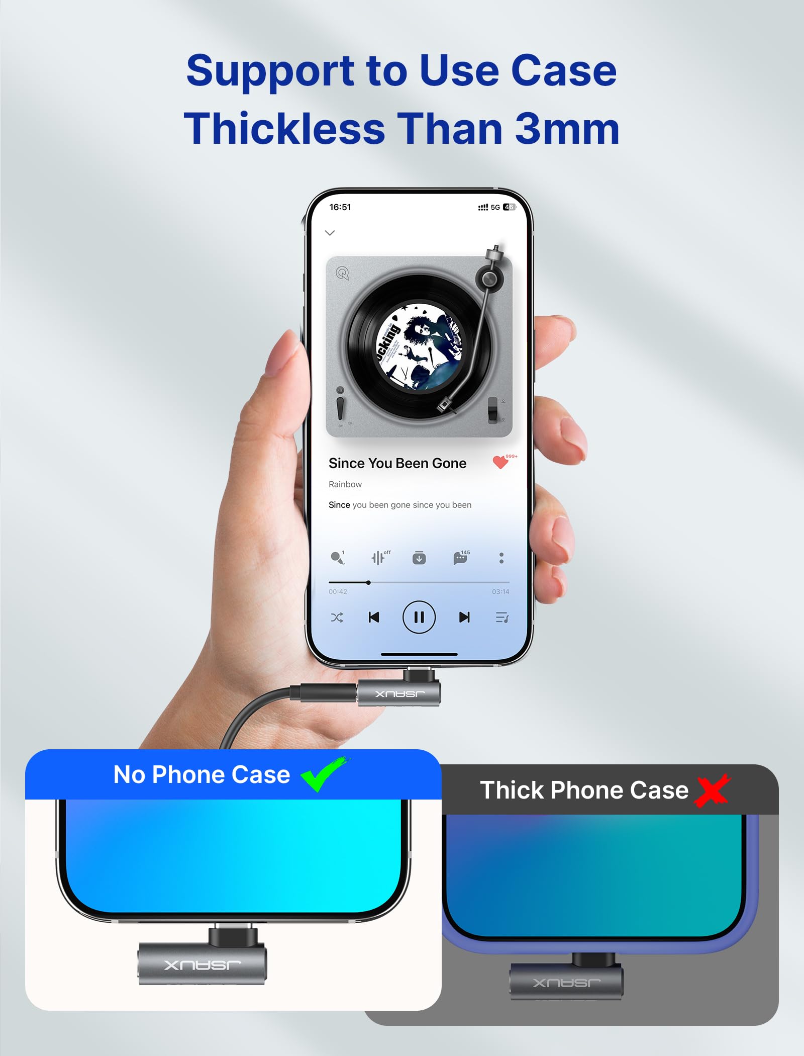 JSAUX USB C to 3.5mm Audio Adapter with 24bit 96kHz DAC Chip for Galaxy S24 and iPad Pro | Plug and Play Design