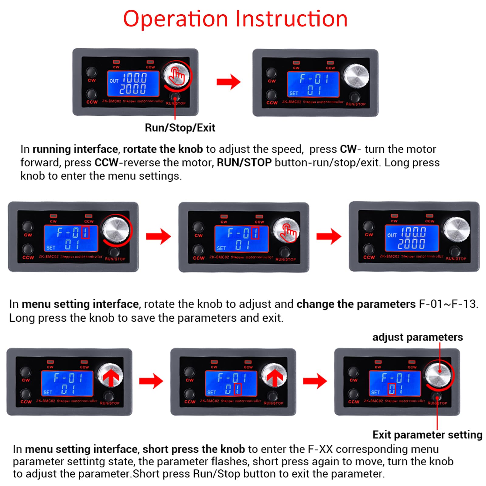 Serplex Stepper Motor Driver Controller Board for NEMA 17 and 23 featuring Dual Rotation Control and LCD Display | 2 PCS