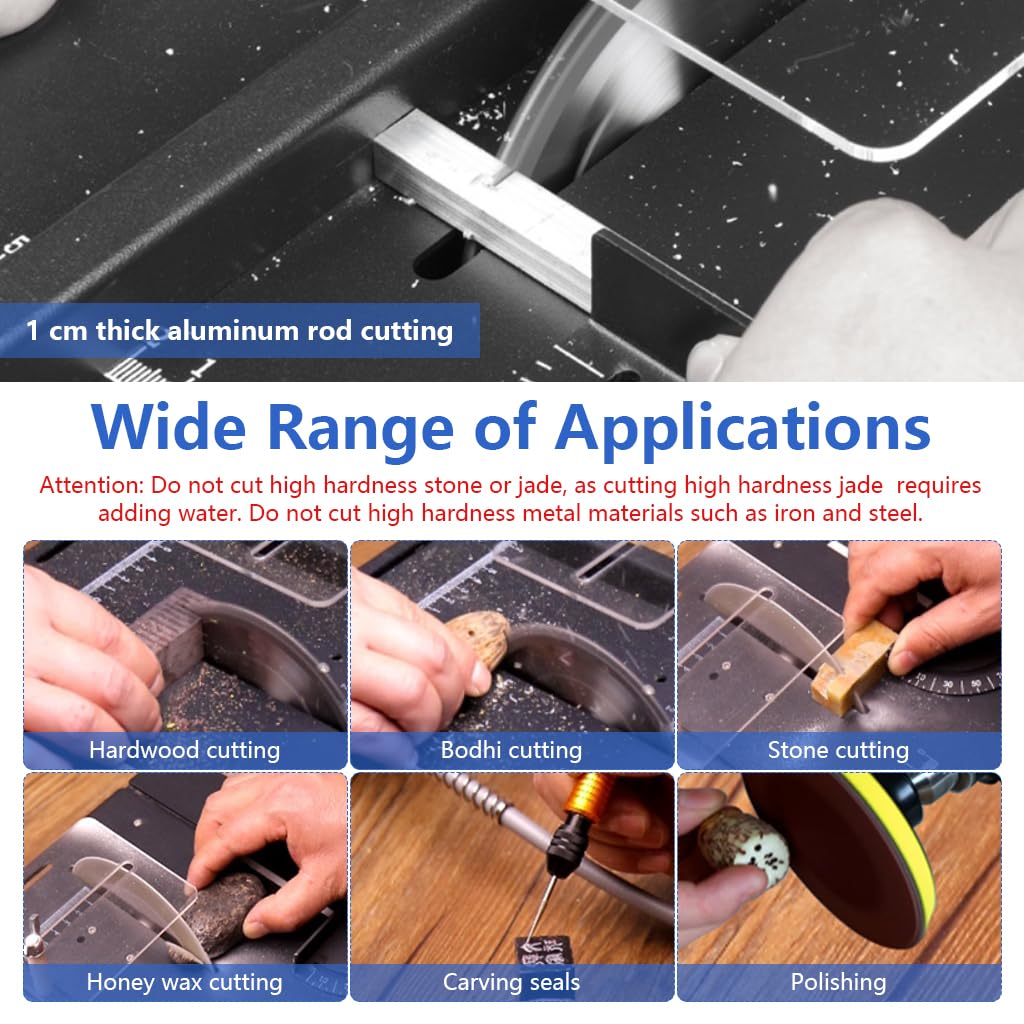 Serplex Mini Table Saw for DIY Crafts featuring 400W Motor and Angle Adjustable Cutting | Aluminum Alloy Build