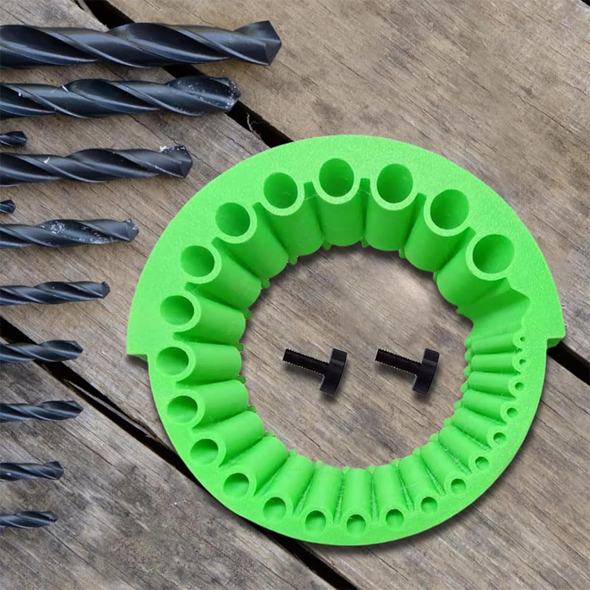 Serplex Multi Drill Bits Sharpener Attachment for 2–13mm Bits featuring 20-Slot Tilt-Groove Design