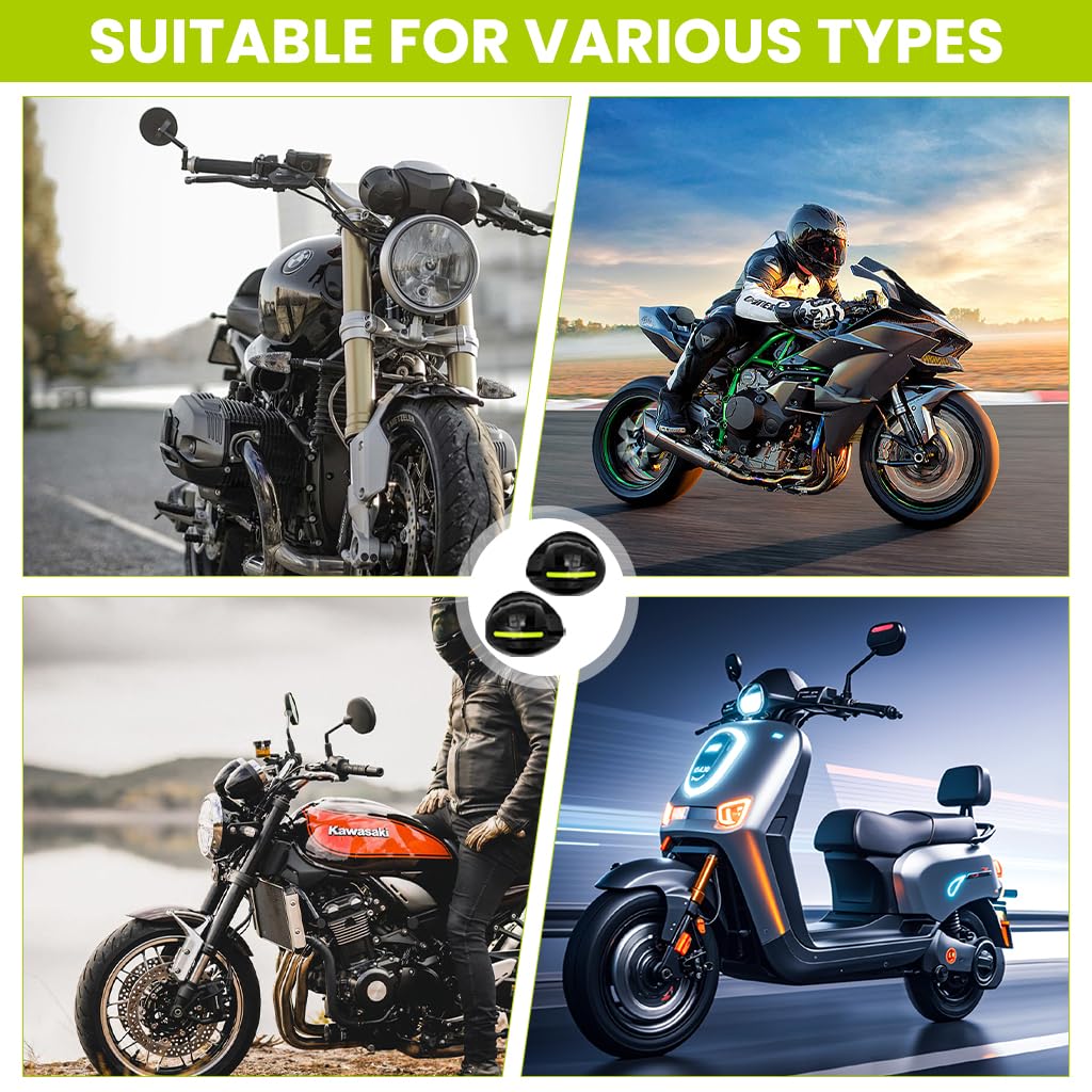 STHIRA Hand Guard Wind Cold Protector for Motorcycles with UV‑Resistant PC Visors | Pack of Two