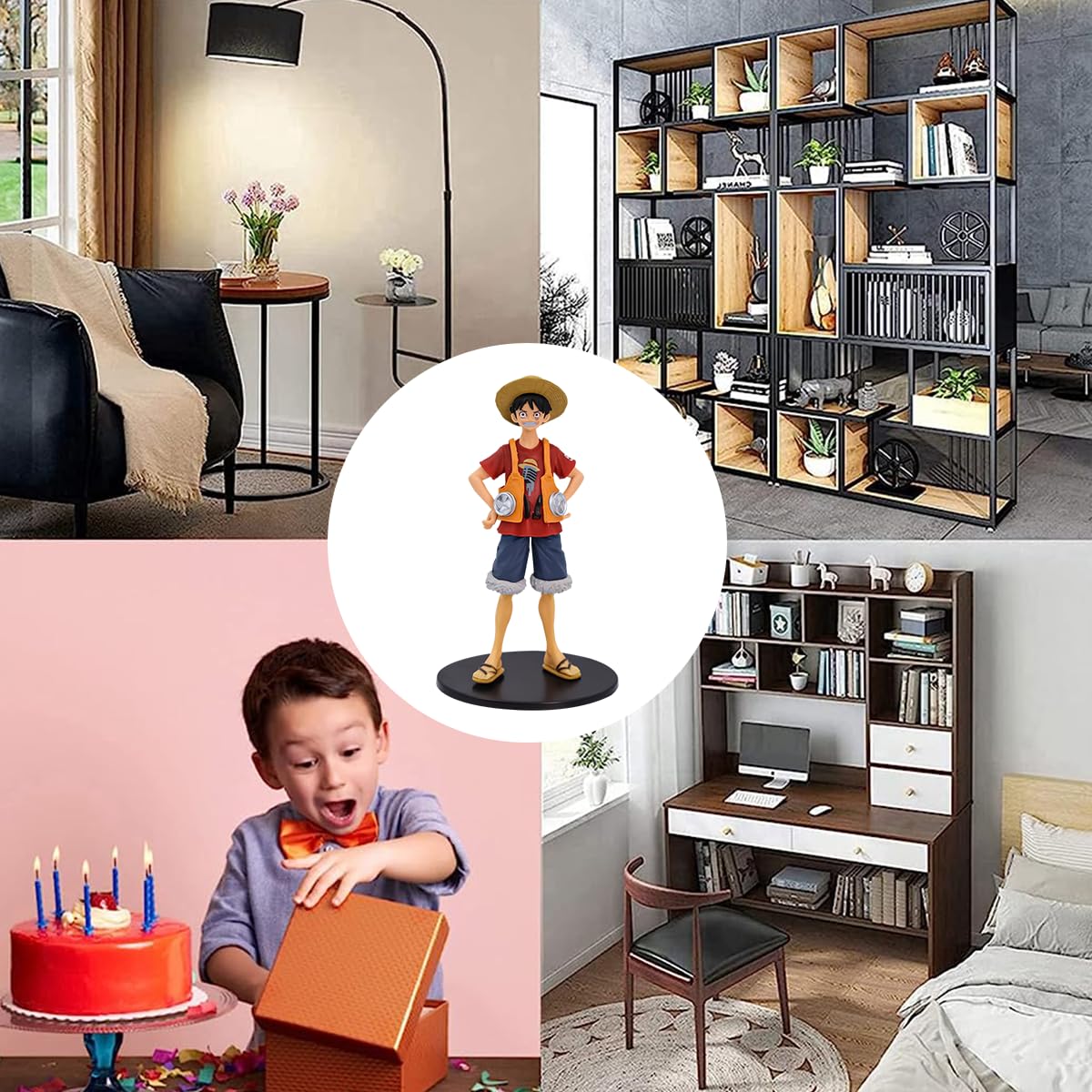 PATPAT Luffy Action Figure for Desk Decoration featuring PVC Material | Gift for One Piece Fans