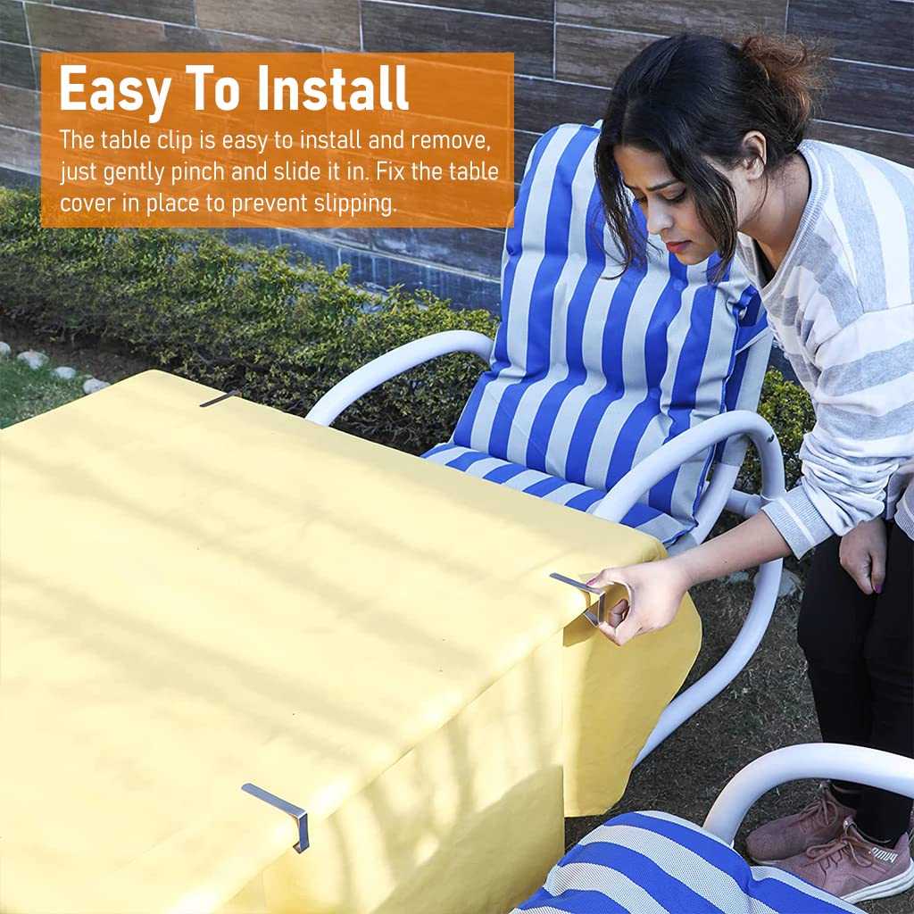 Supvox Table Cloth Clips for Home and Picnic with 8 Pcs 7.5 cm Stainless Steel Holders