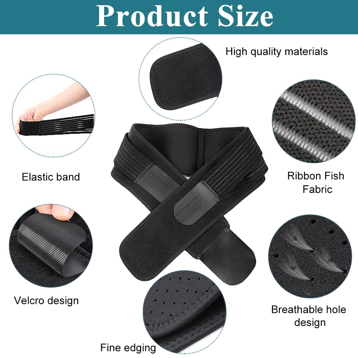 HANNEA Women Pelvic Support Belt for Postpartum Relief with Neoprene and Velcro Fit | Size M 32–42 in