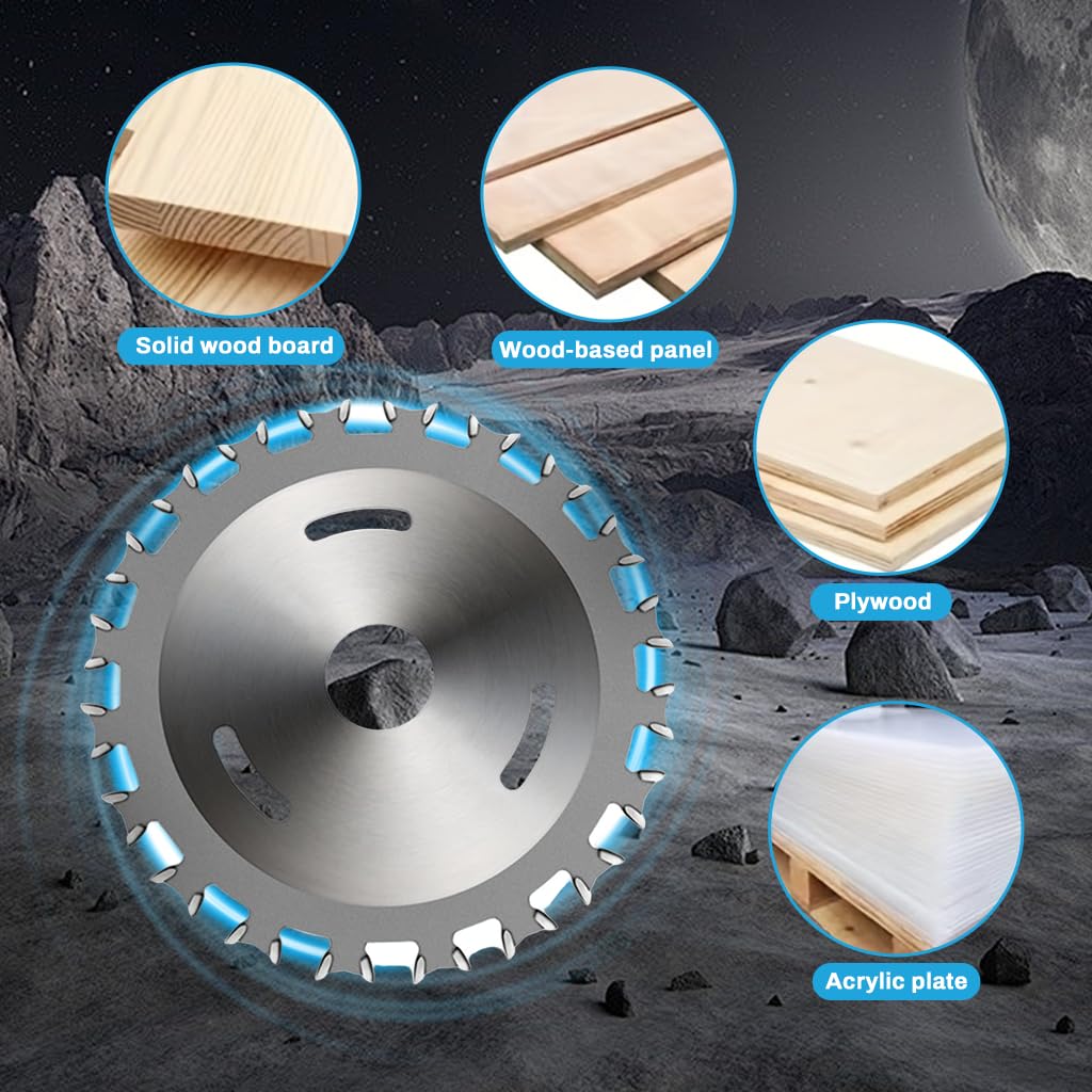 Serplex Carbide Saw Blades for Wood Plastic and Soft Metal with 20 Teeth and Bidirectional Cutting