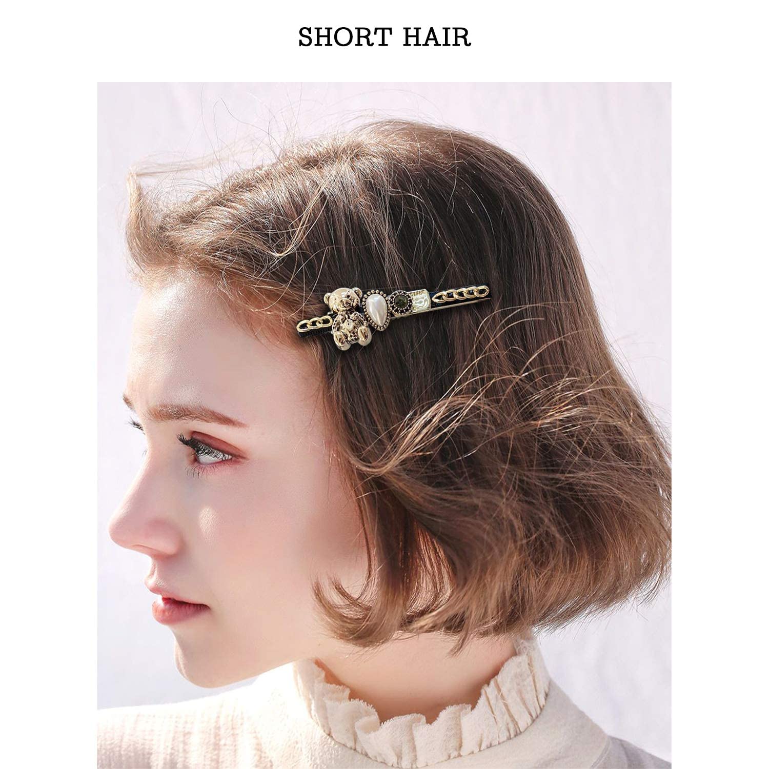 ZIBUYU Hair Pins for Women Stylish Latest Barrettes Charms Pearl Korean Fancy Hair Pins for Women & Girls Non-Slip Side Pins Hair Accessories Women and Girls Gifts - 11 Pcs