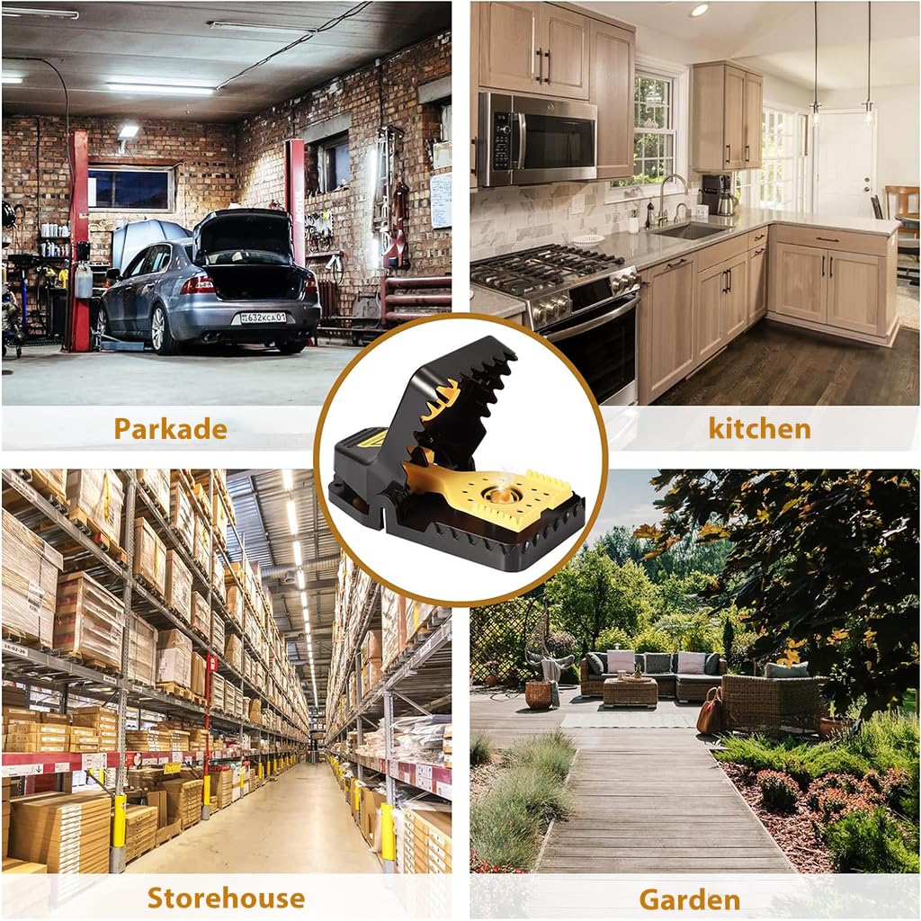 HASTHIP Rat Trap for Home with Quick Trigger Mechanism and Reusable ABS Design | 2Pcs