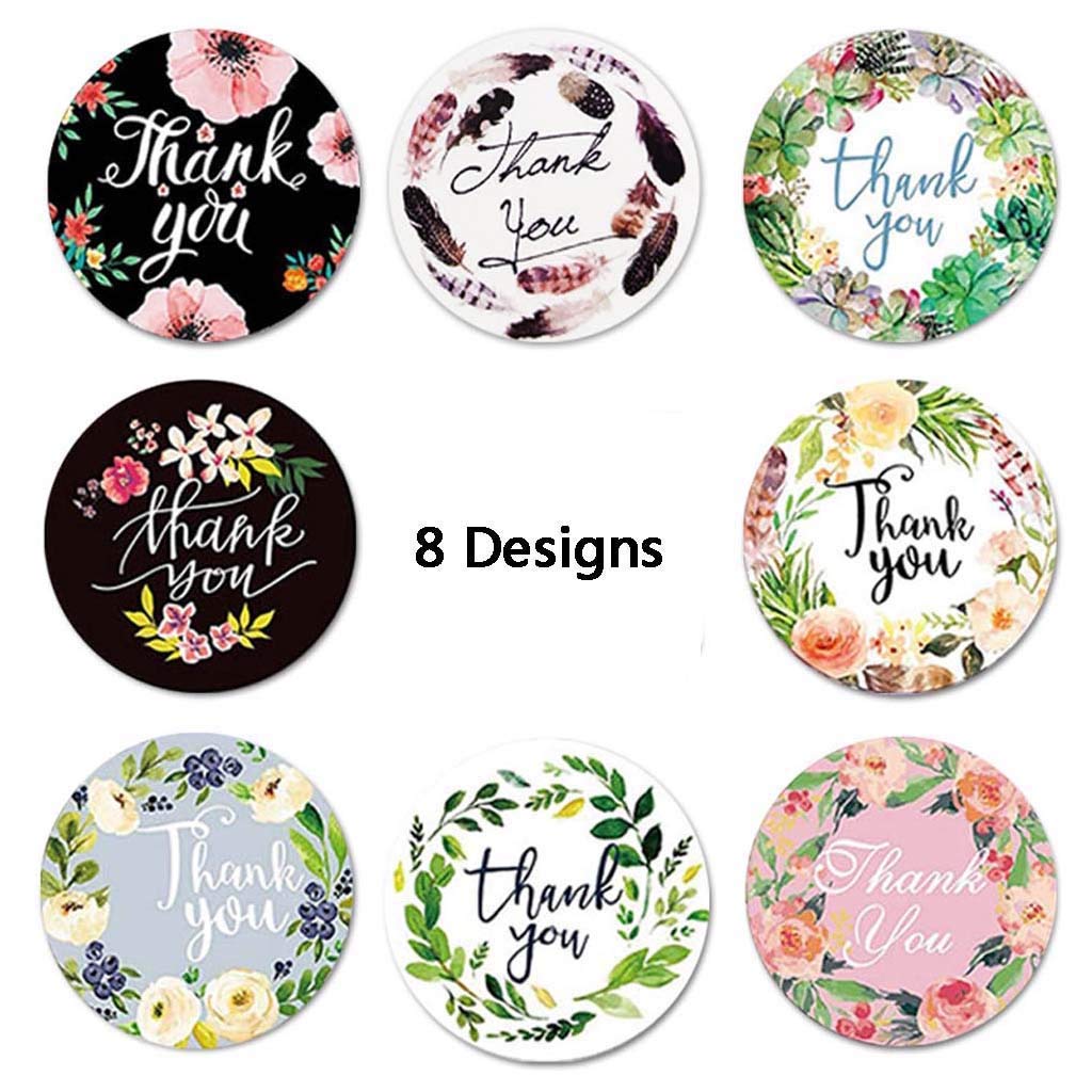 HA STHIP Thank You Stickers for Small Business with Strong Adhesion 500 Pcs 1.5 in | Ideal for Gifts and Packaging