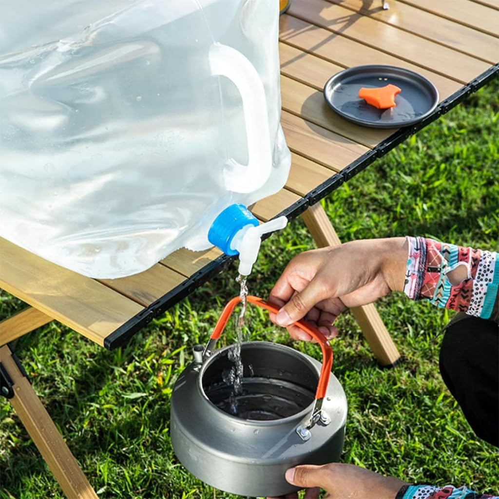 Optifit Collapsible Portable Water Storage Tank for Camping with 20L Capacity and Faucet | BPA-Free LDPE Food-Grade Container