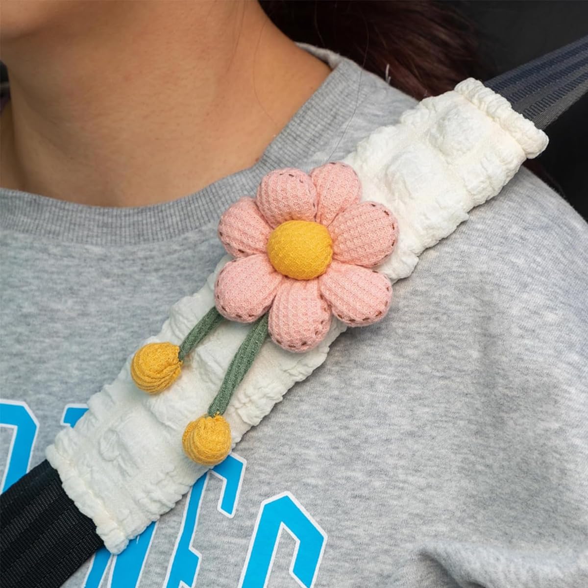 STHIRA Car Seat Belt Covers for Comfort and Style with 9.4 in Pads & Hook and Loop Closure | Soft Shoulder Protectors