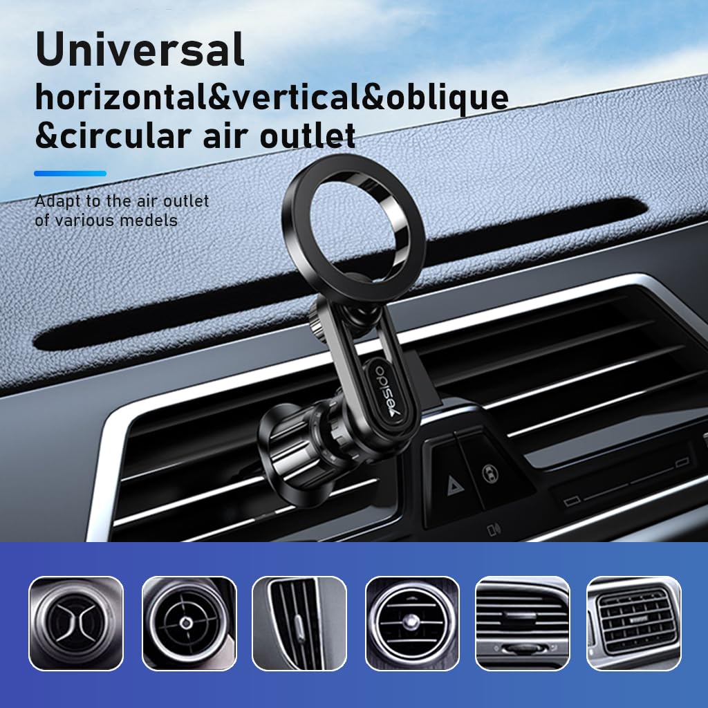 STHIRA Magnet Car Mobile Holder for Air Vent with 360° Rotatable Design and 20 Magnets