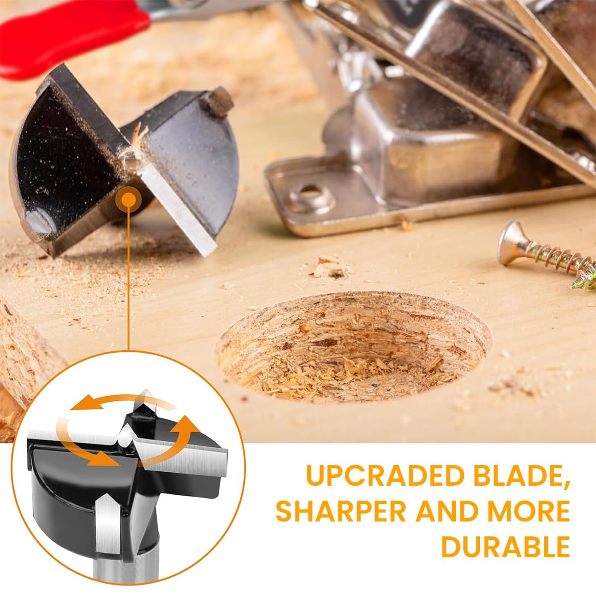 Serplex Concealed Hinge Jig for Cabinet Door Installation featuring 35mm Drill Guide | Aluminum Alloy Woodworking Tool