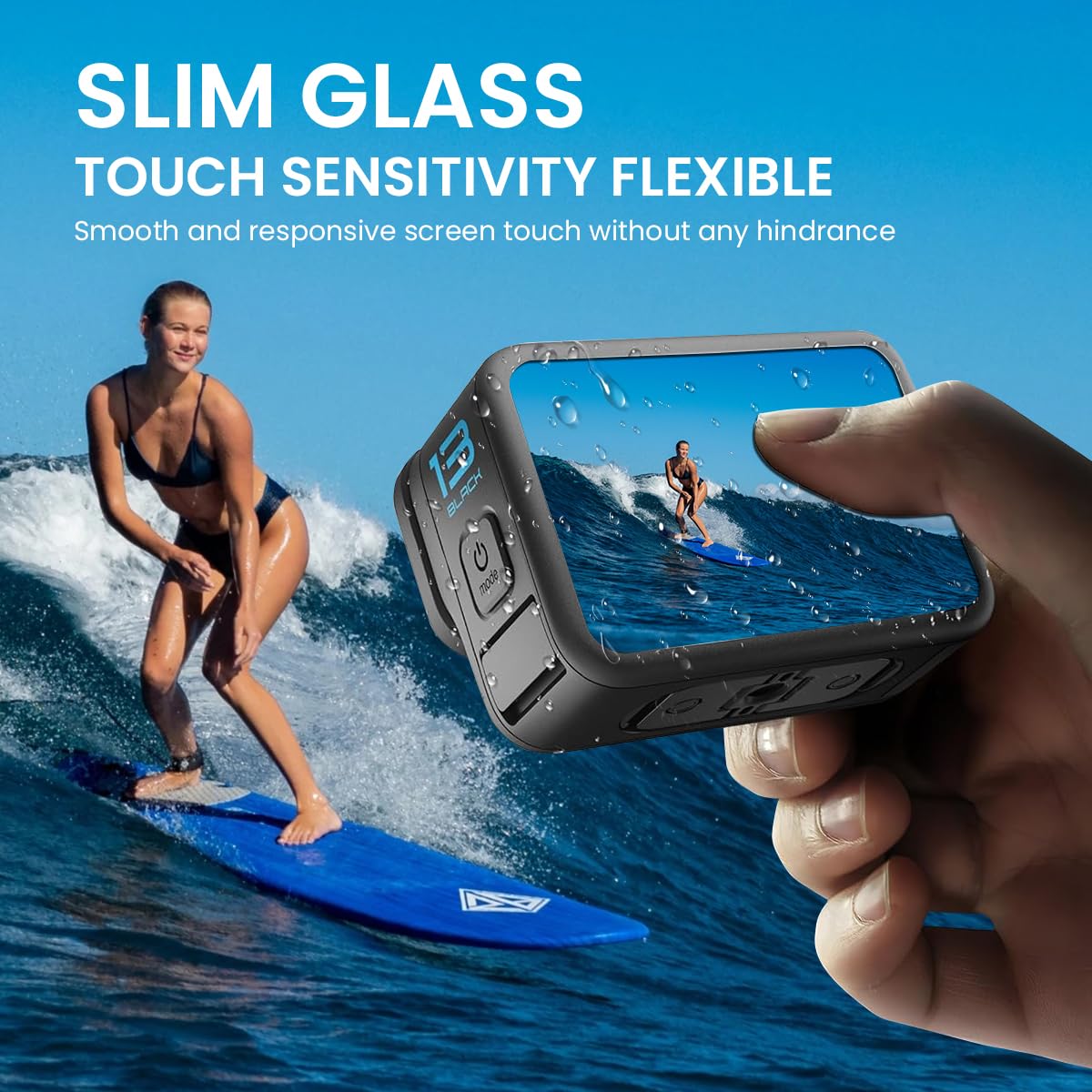 ZORBES Screen Protectors for GoPro HERO 13 with 9H Tempered Glass and HD Anti Glare | 3PCS Set