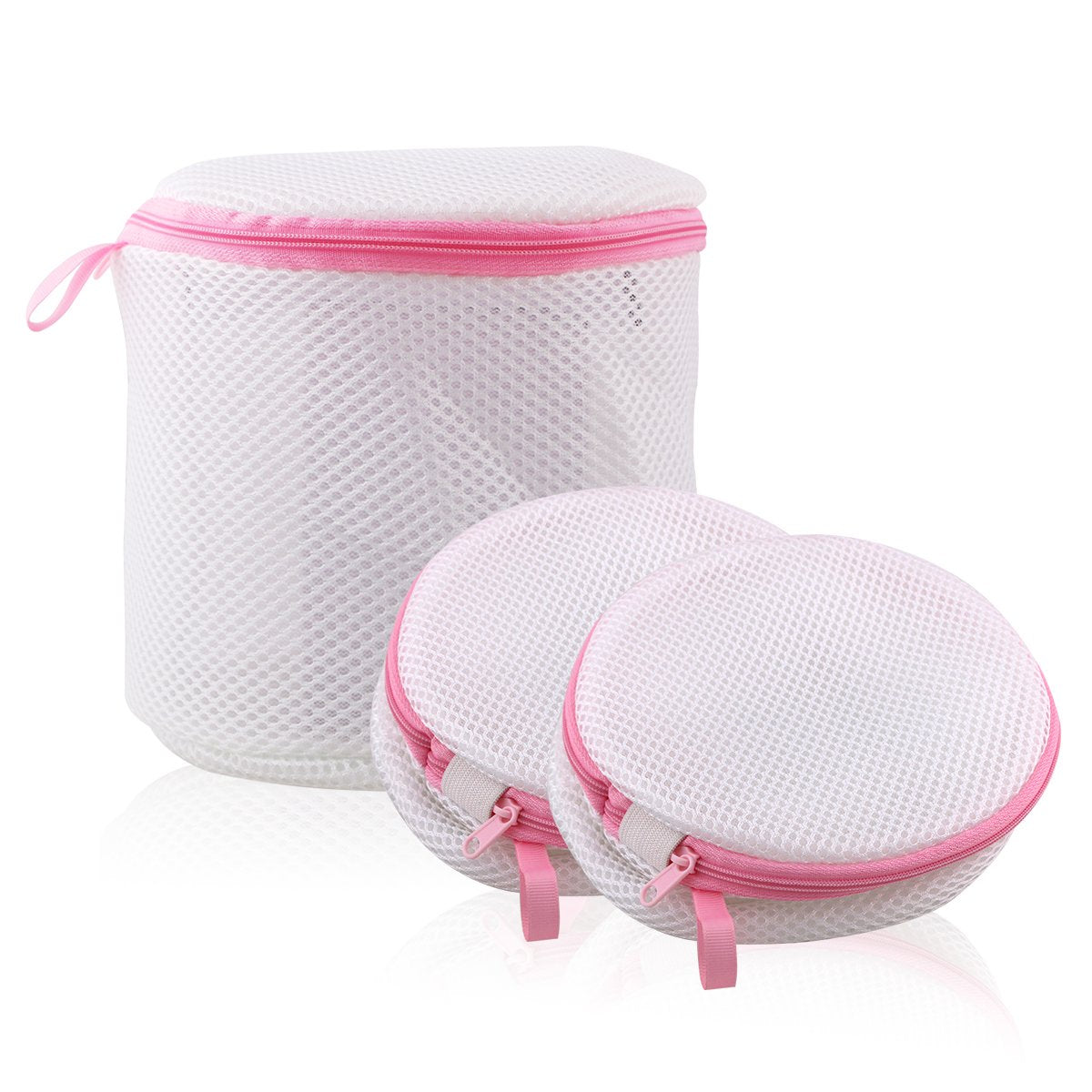 ZIBUYU Bra Laundry Bag for Delicates with Secure Zipper Closure and Mesh Polyester | 1 Pc White