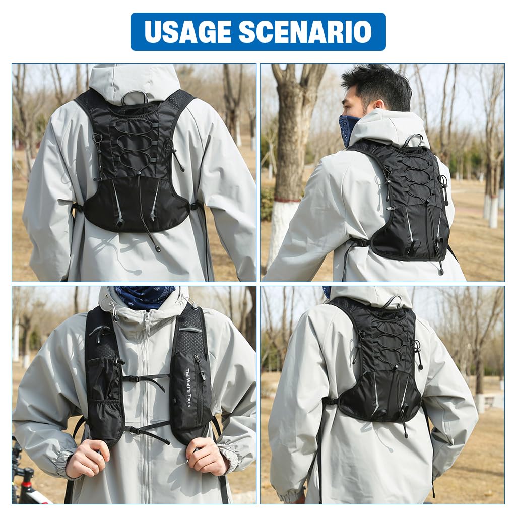 Proberos Hydration Backpack for Hiking and Running with 3L Water Bladder and Multi Pockets