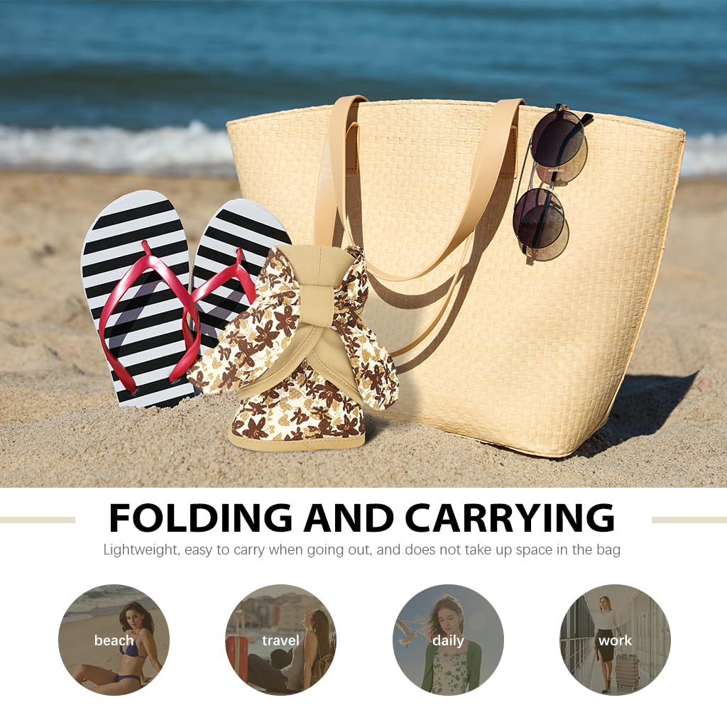 Zibuyu Sun Hat for Women with UPF 50 Wide Brim and Bowknot Tie | Packable Khaki Outdoor Style