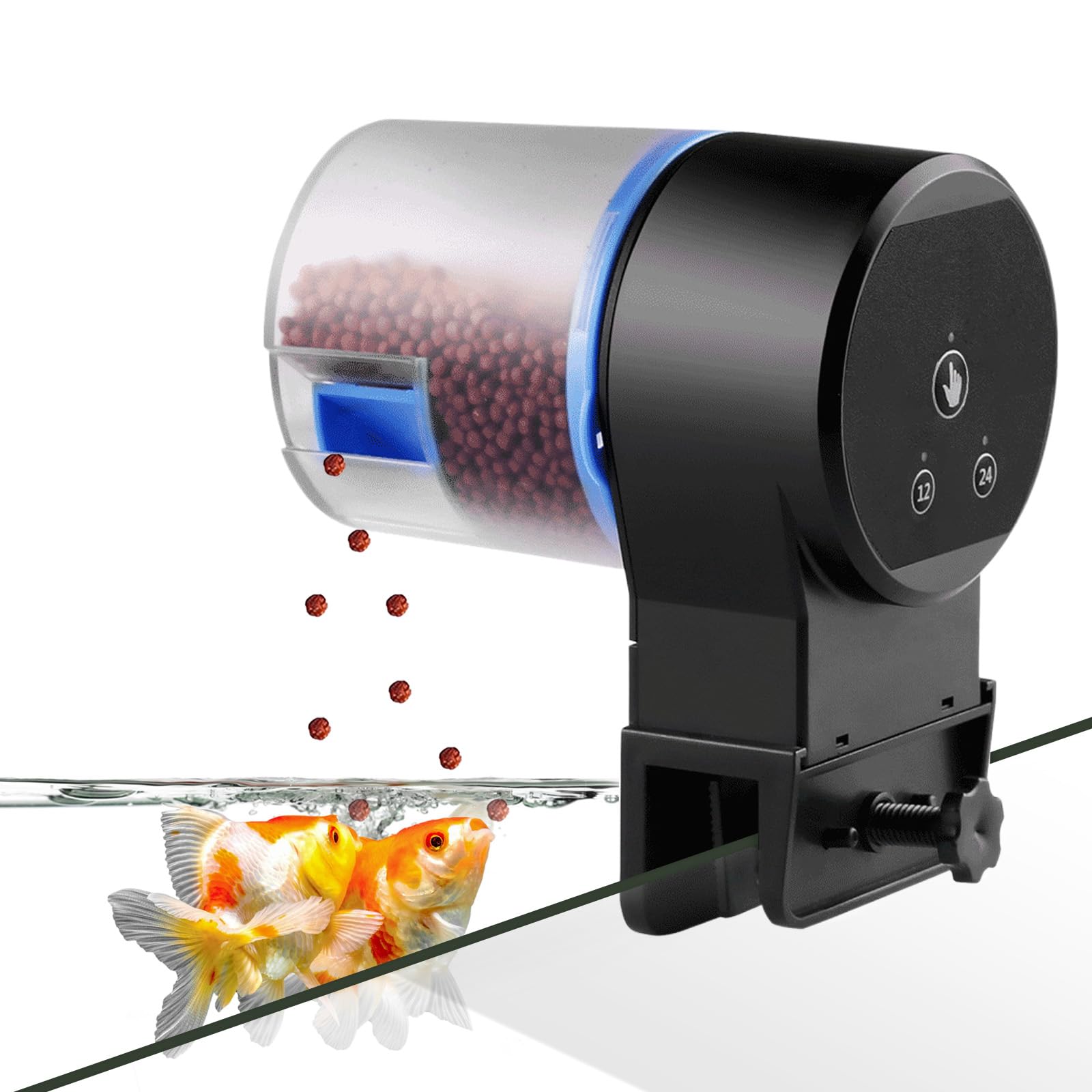 ZIBUYU® Moisture Proof Automatic Fish Feeder for Aquarium - Auto Food Dispenser for Vacation and Tank Care