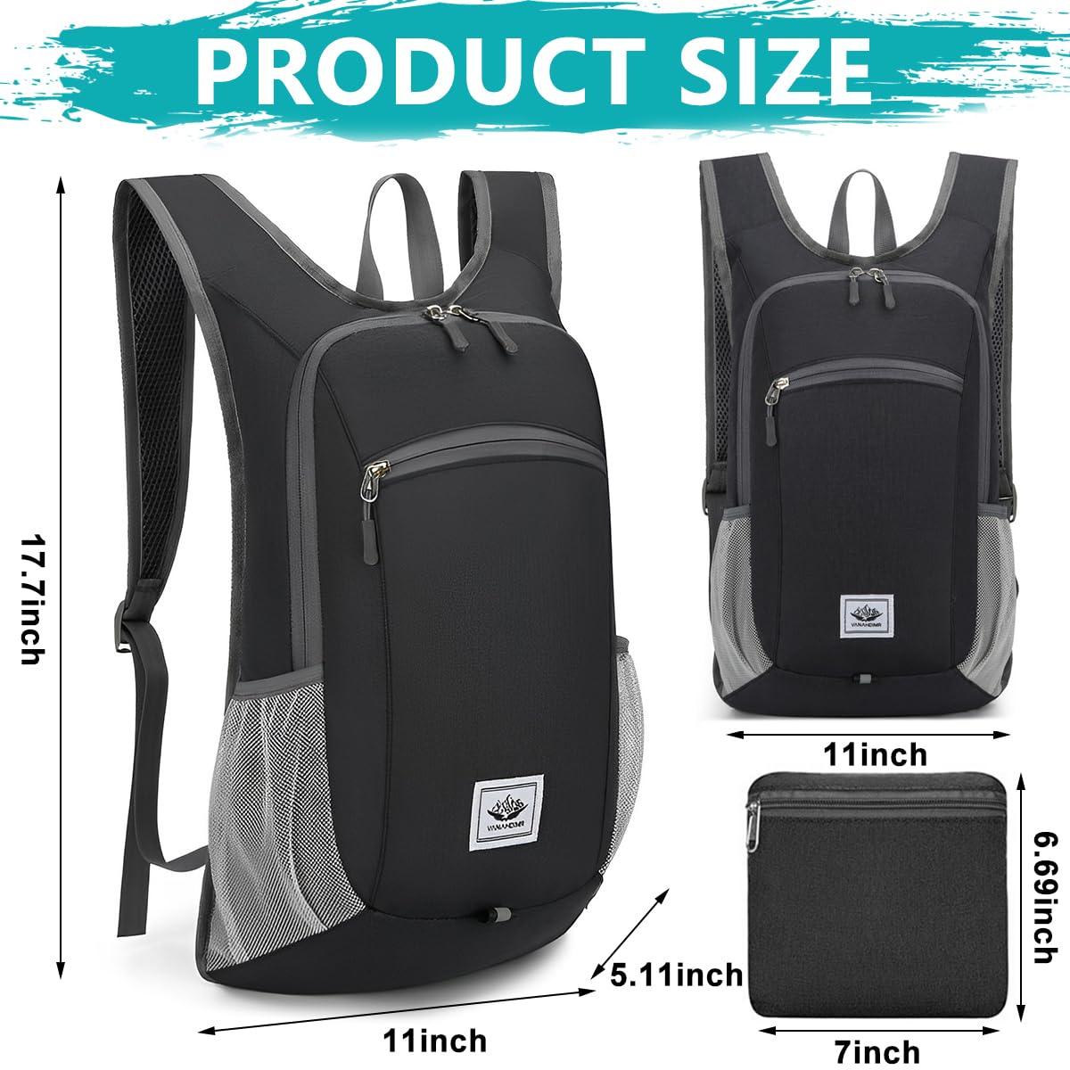 Optifit Ultra Slim Outdoor Backpack for Hiking and Camping with 10L Capacity | Lightweight Foldable Nylon Bag