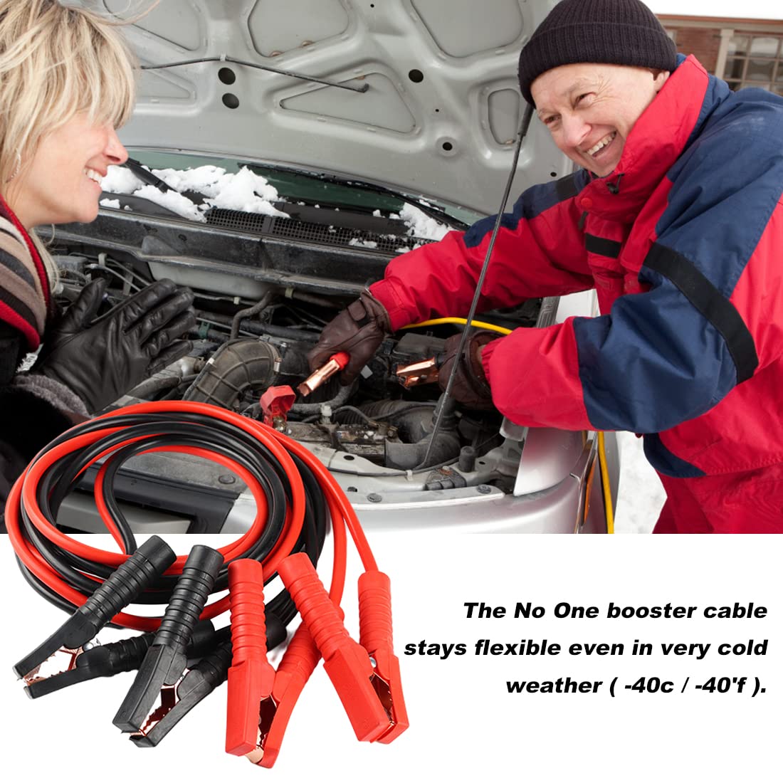 STHIRA Jumper Cable for Car Battery featuring Quick Contact Plugs and 4M 2000A Copper Clamps | Flexible TPE Wire