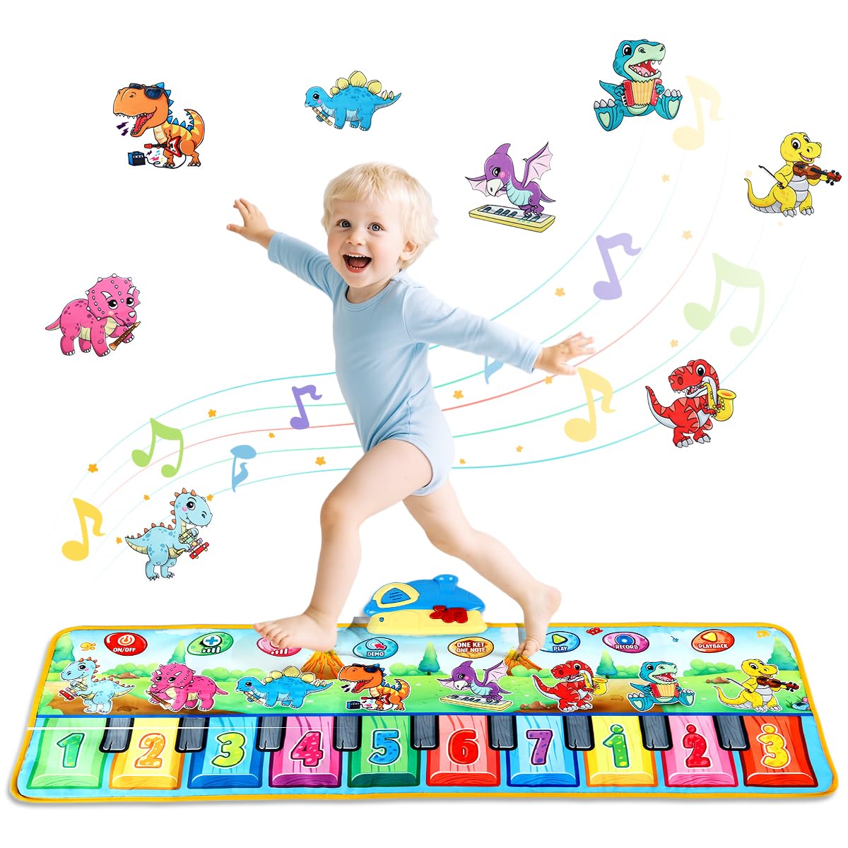 PATPAT® Musical Mat for Kids, Music Piano Keyboard Dance Floor Mat