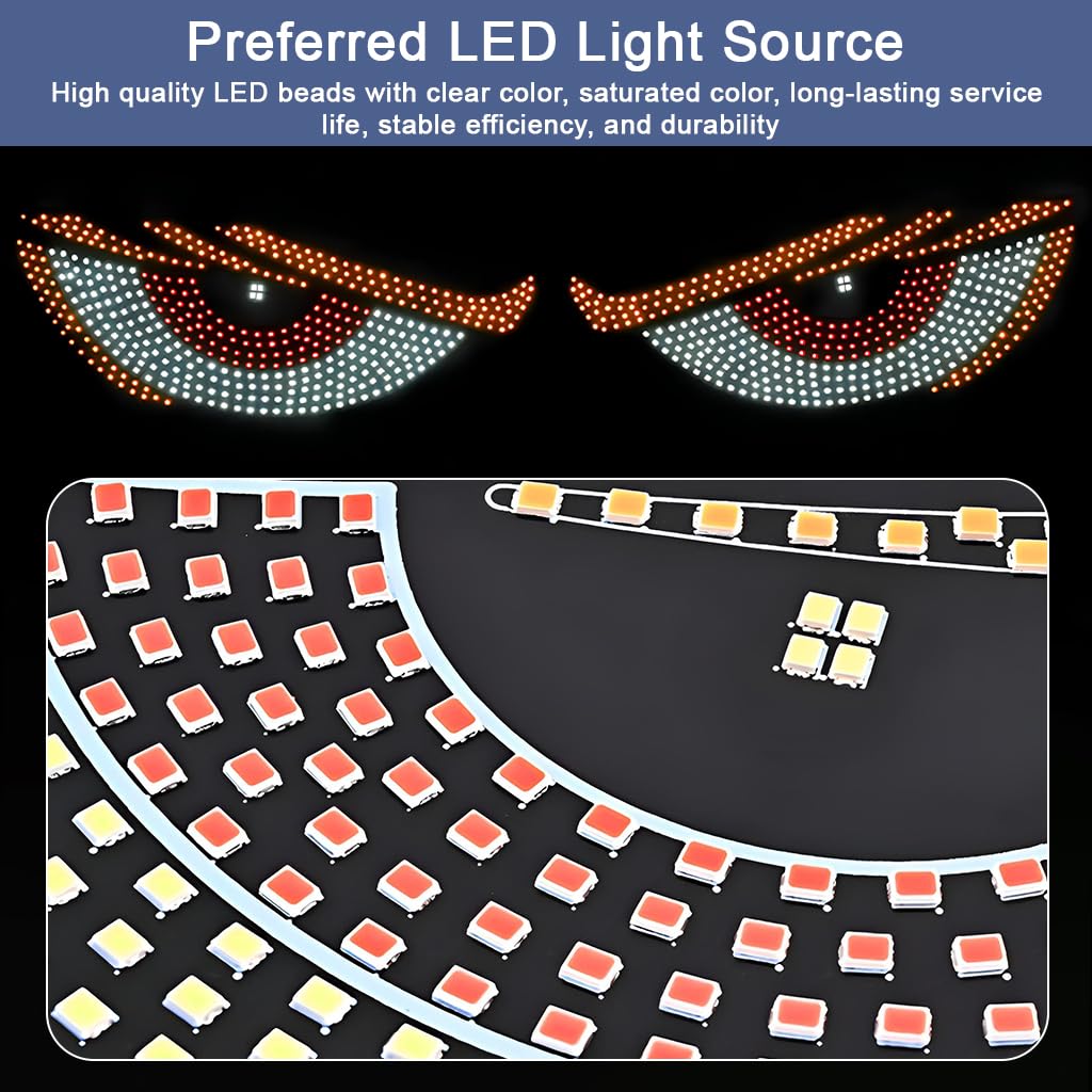 STHIRA LED Devil Eyes Light for Car Window featuring 10 Dynamic Modes and USB Power | Rear Windshield Visibility & Style