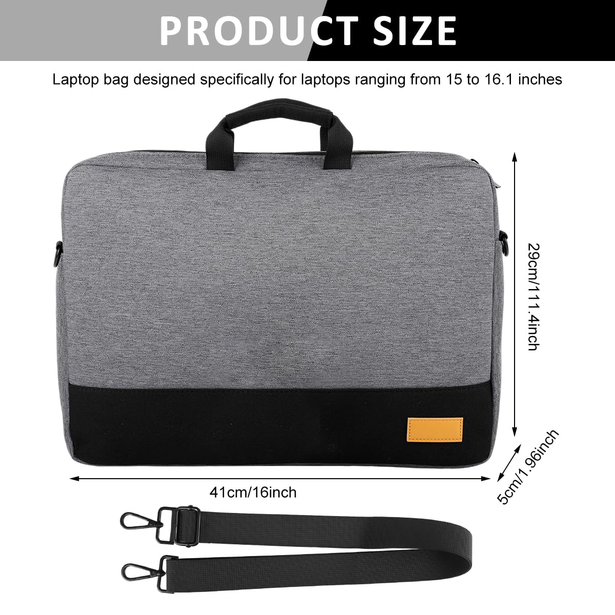 ZORBES Laptop Sleeve Bag for 15–16.1 inch Laptops with Detachable Strap and Padded Protection