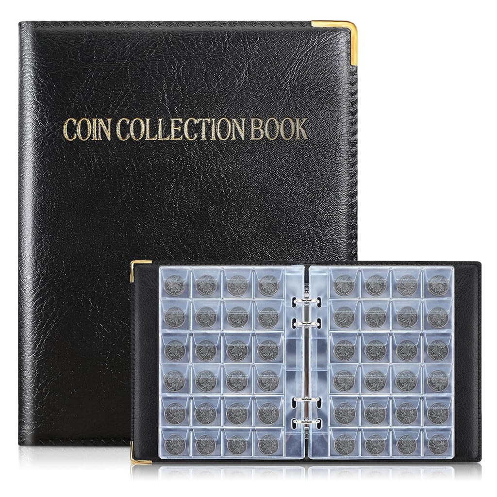 OFIFO Coin Album for Collectors with 360 Compartments and Zipper Closure | PVC Anti‑scratch Storage Book