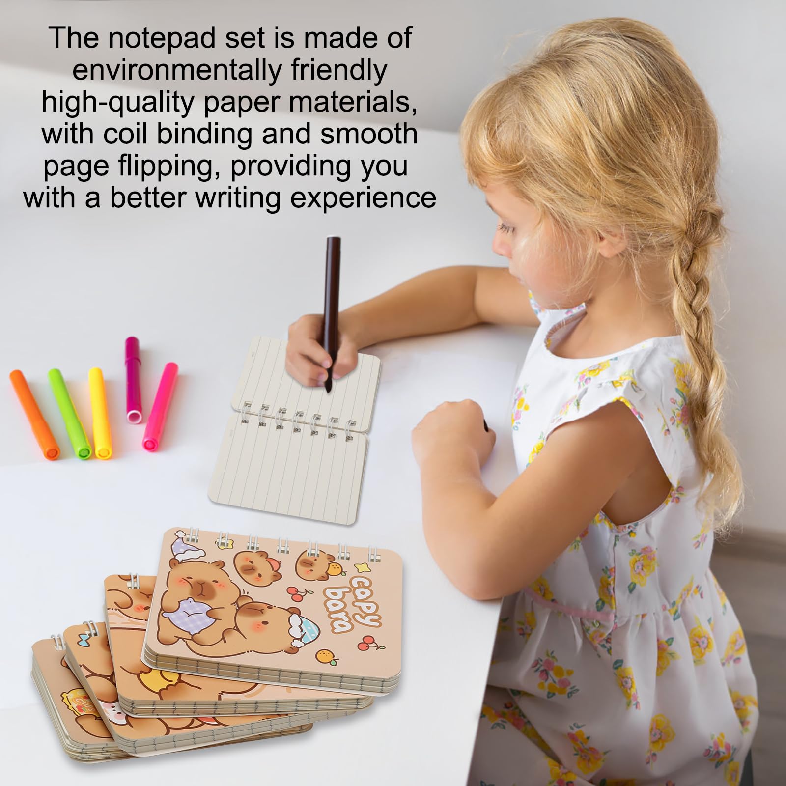 OFIFO Pocket Notebook Set for School Office and Travel Writing | 4 Mini 5.62 x 4.13 in Spiral Journals