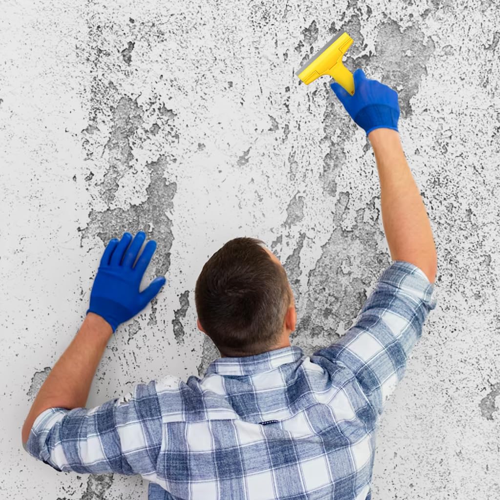 ZIBUYU Wall Scraper for Removing Glue and Paint with 10 Extra Blades | Anti Slip Handle Design