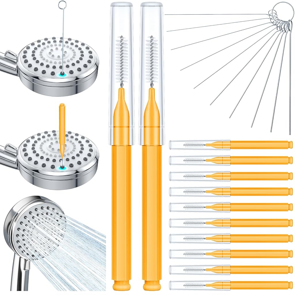 HASTHIP® Multiplesize Shower Head Cleaner Tool, Shower Head Cleaning Brushes Small Hole, Showerhead Cleaner Picks Unclogging Tiny Nozzle Little Gaps 3D Printer Opening