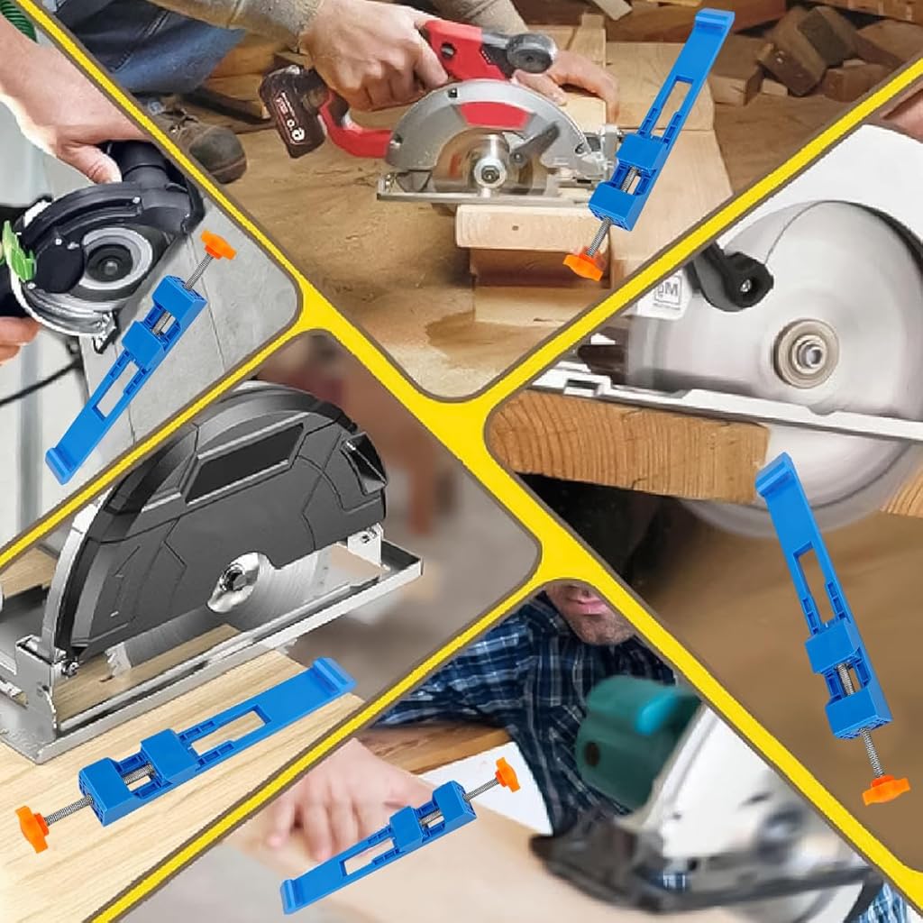 HASTHIP Cutting Machine Base Guide 5.3-8.2 inches Cutting Length Adjustable Woodcraft Electric Circular Saw Milling Positioning Clamp Precision Wood Cutting Guide