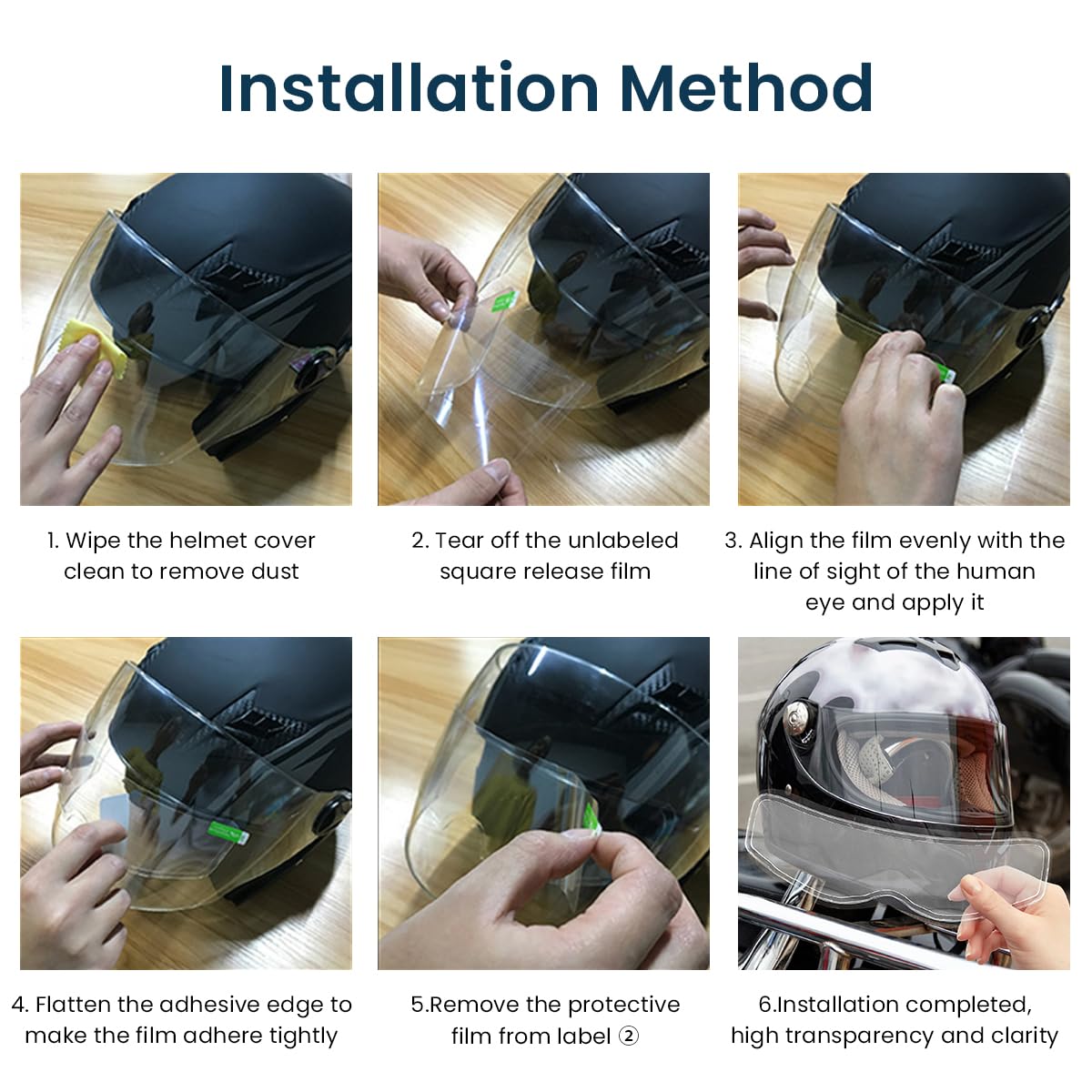 STHIRA Anti Rain Film for Motorcycle Helmet with Anti Fog Protection | 2Pcs Universal Visor Safety Set