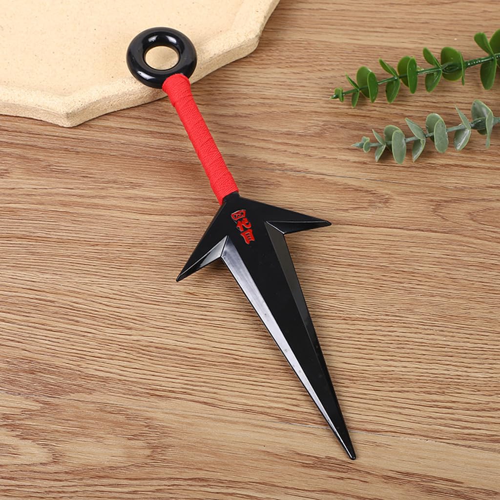 ZIBUYU® Naruto Kunai Cosplay Accessories Uchiha Itachi Cosplay Prop PVC Kunai Japanese Ninja Training Tool Anime Merchandise Naruto (10.43 inch) - Black