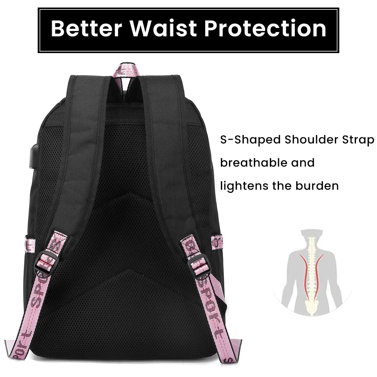 PALAY Korean KPOP SEVENTEEN Backpack for School with 15.6 in Laptop Compartment | Oxford Cloth Bag