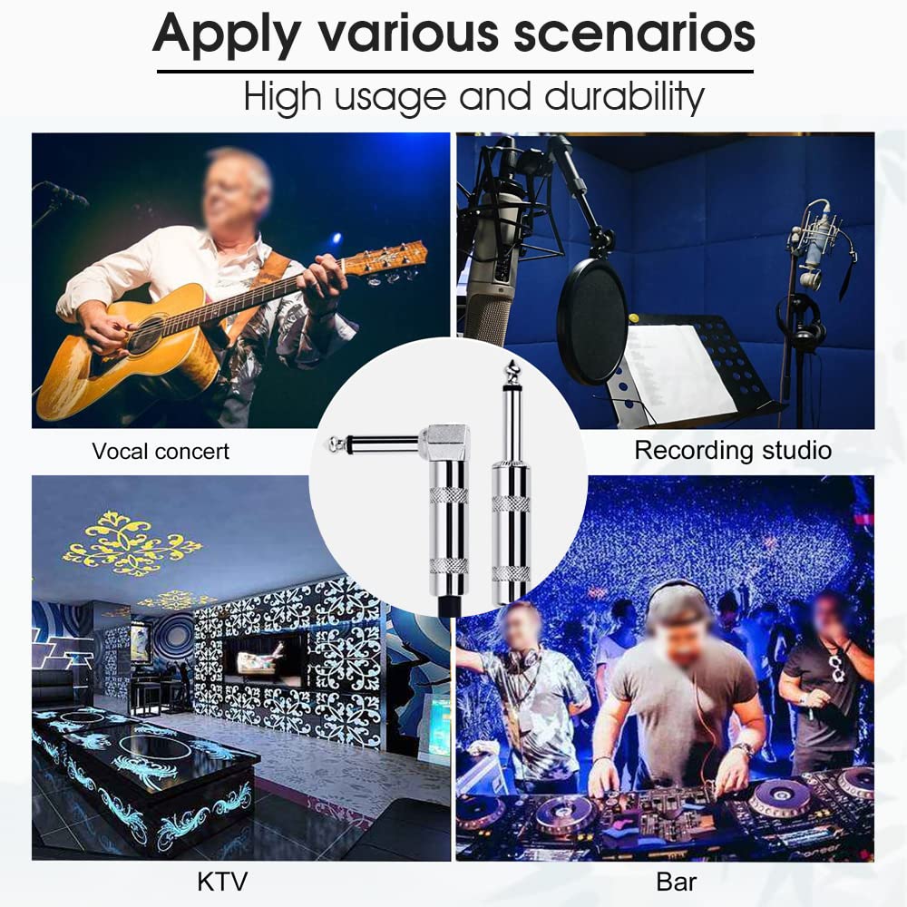 ZORBES Guitar Cable 10ft for Electric Instruments with Gold Plated Connectors | Black OFC Shield