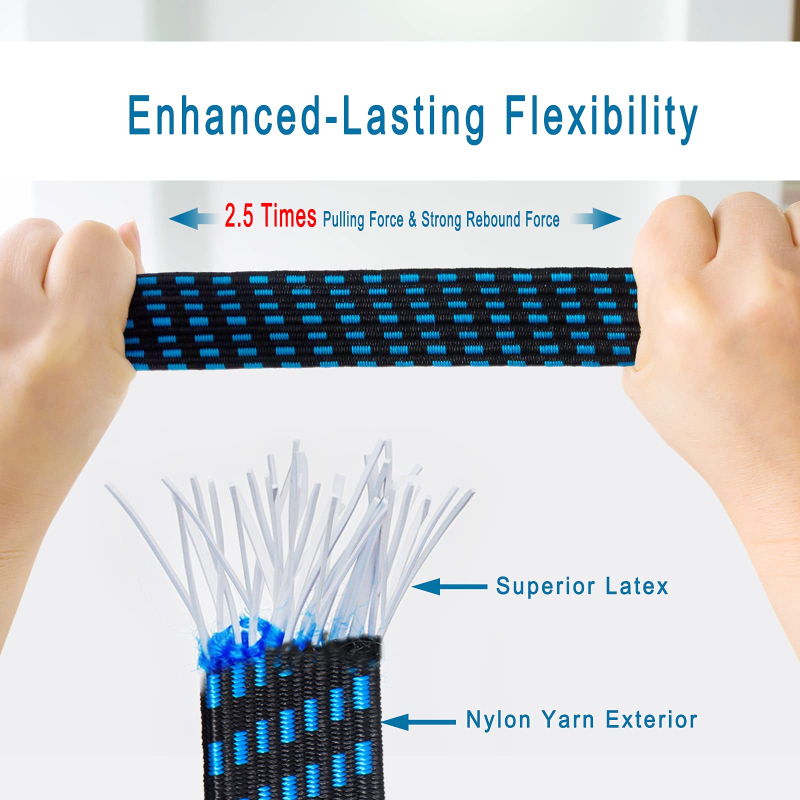 STHIRA Luggage Strap Set for Motorcycle and Bike with Metal Hooks and Adjustable 3.3ft Bungee Cord | High Elastic Latex and Oxford Fiber Rope