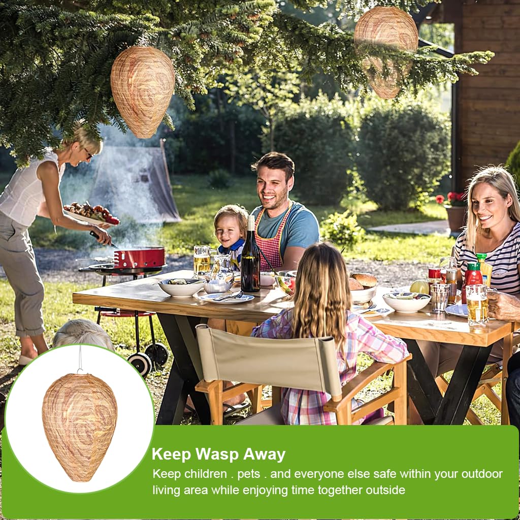 HASTHIP Wasp Nest Decoy for Gardens and Patios with 22x28cm Realistic Design | Waterproof Cloth Housing