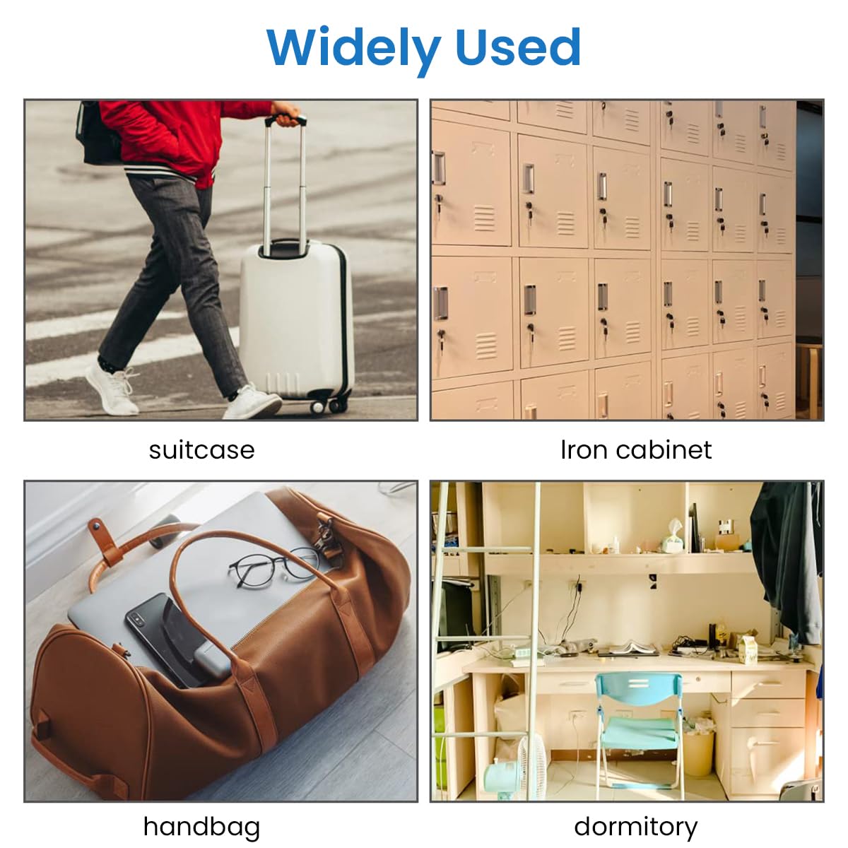 STHIRA Cabinet Locks for Drawers and Suitcases with 3 Digit Combination | Aluminum Alloy Steel Wire Padlock 2Pcs